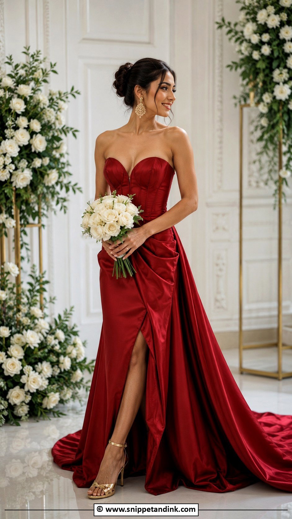 Red Wedding Dress - Snippet and Ink - 25 Color Wedding Dress Ideas
