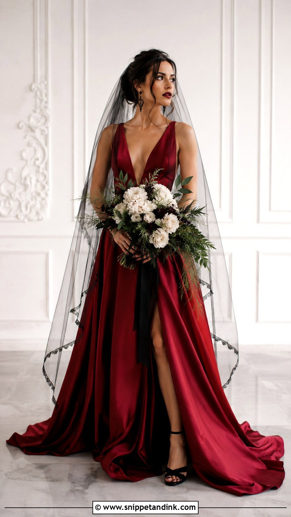 Red Witchy Wedding Dress - Snippet and Ink - 30 Witchy Wedding Dress Ideas