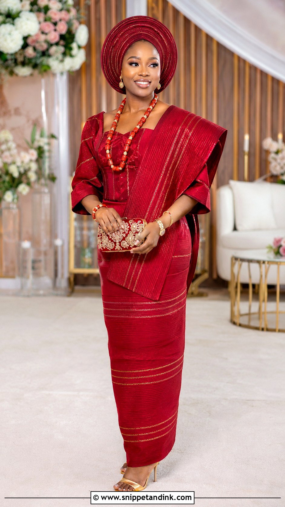 Red Yoruba Wedding Dress - Snippet and Ink - 20 Yoruba Wedding Dress Ideas
