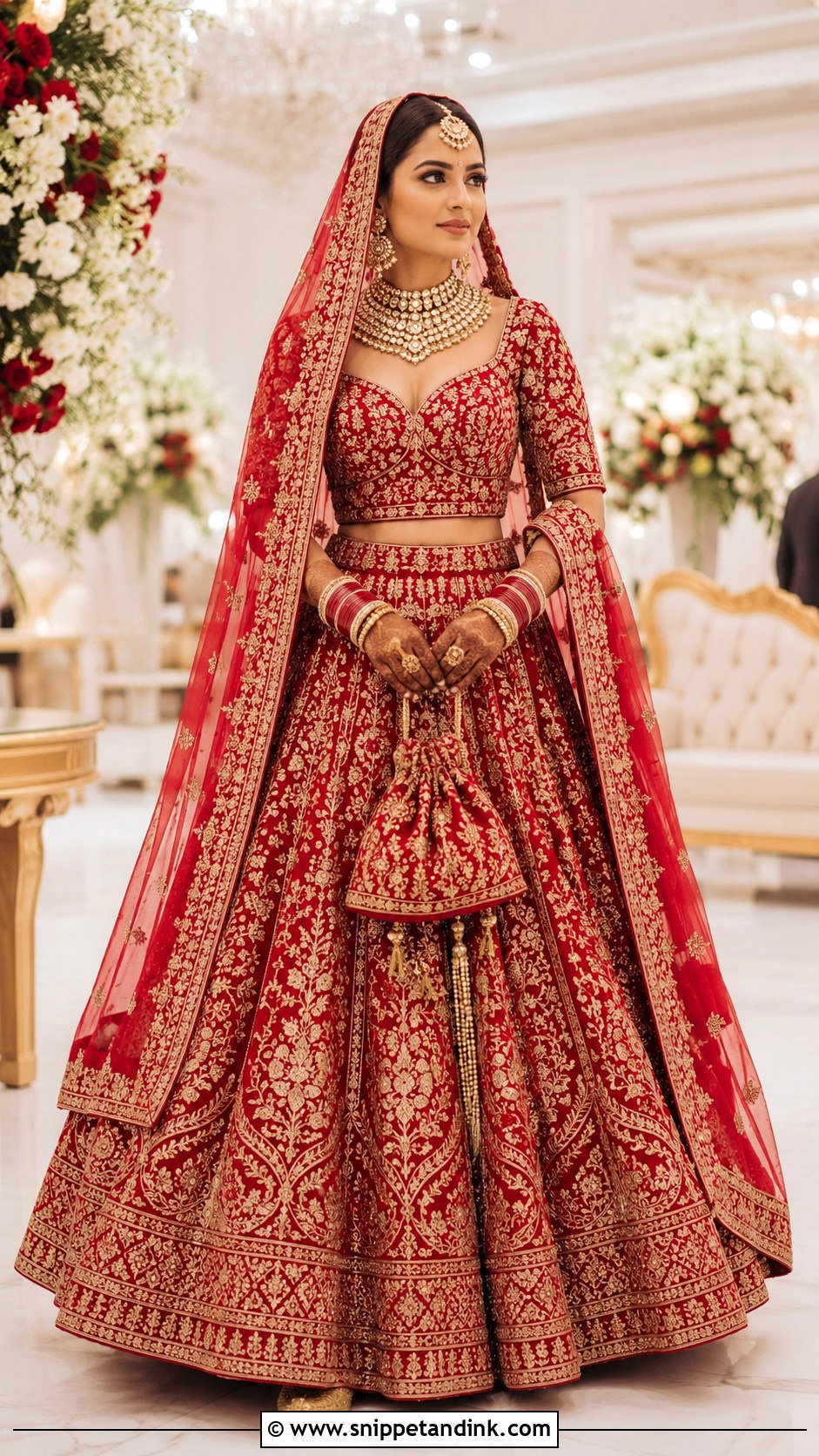 Red Zardozi Bridal Lehenga Blouse - Snippet and Ink - 20 Bridal Lengha Blouse Designs
