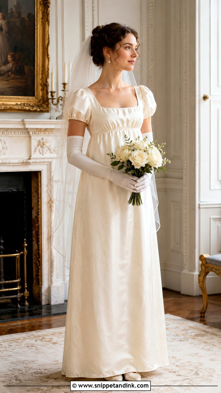 Regency Empire Waist Wedding Dress - Snippet and Ink - 20 1800 Wedding Dress Ideas