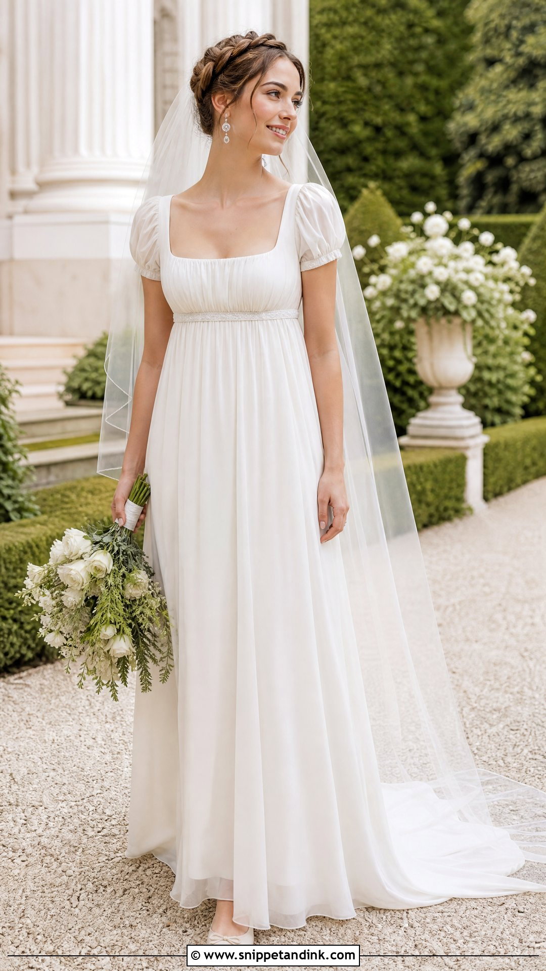 Regency Empire Waist Wedding Dress - Snippet and Ink - 25 Antique Wedding Dress Ideas