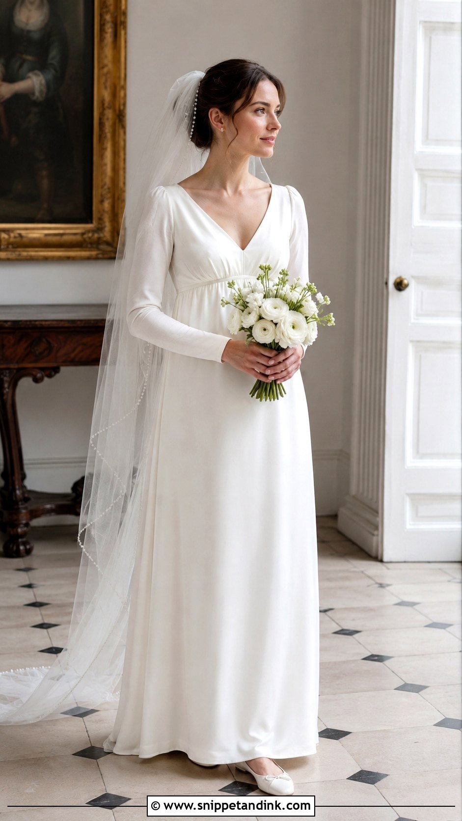Regency Long Sleeve Wedding Dress - Snippet and Ink - 20 1800 Wedding Dress Ideas