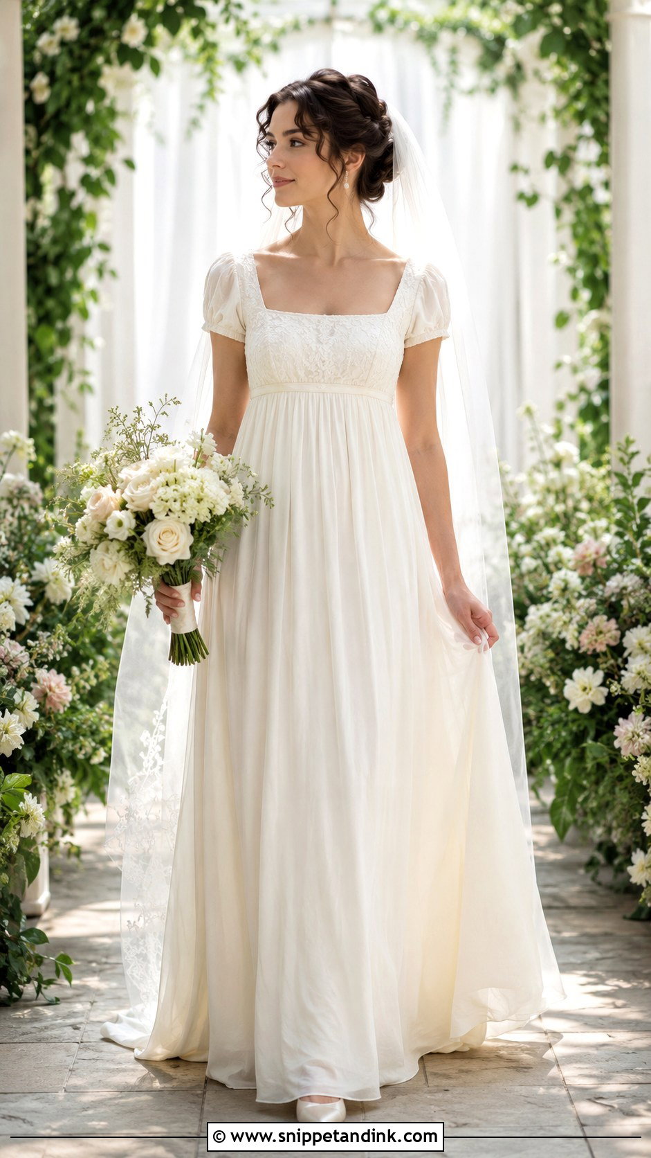 Regency Wedding Dress With Veil - Snippet and Ink - 25 Regency Wedding Dress Ideas