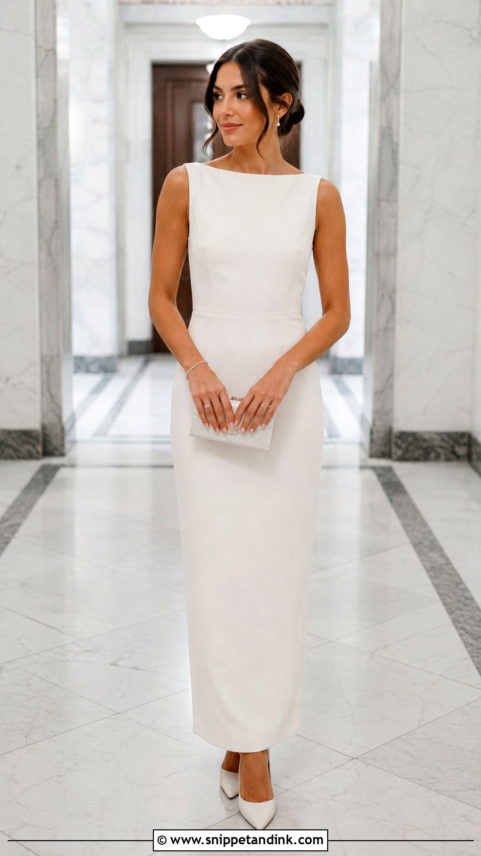 Registry Office Column Dress - Snippet and Ink - 30 Registry Office Wedding Dress Ideas