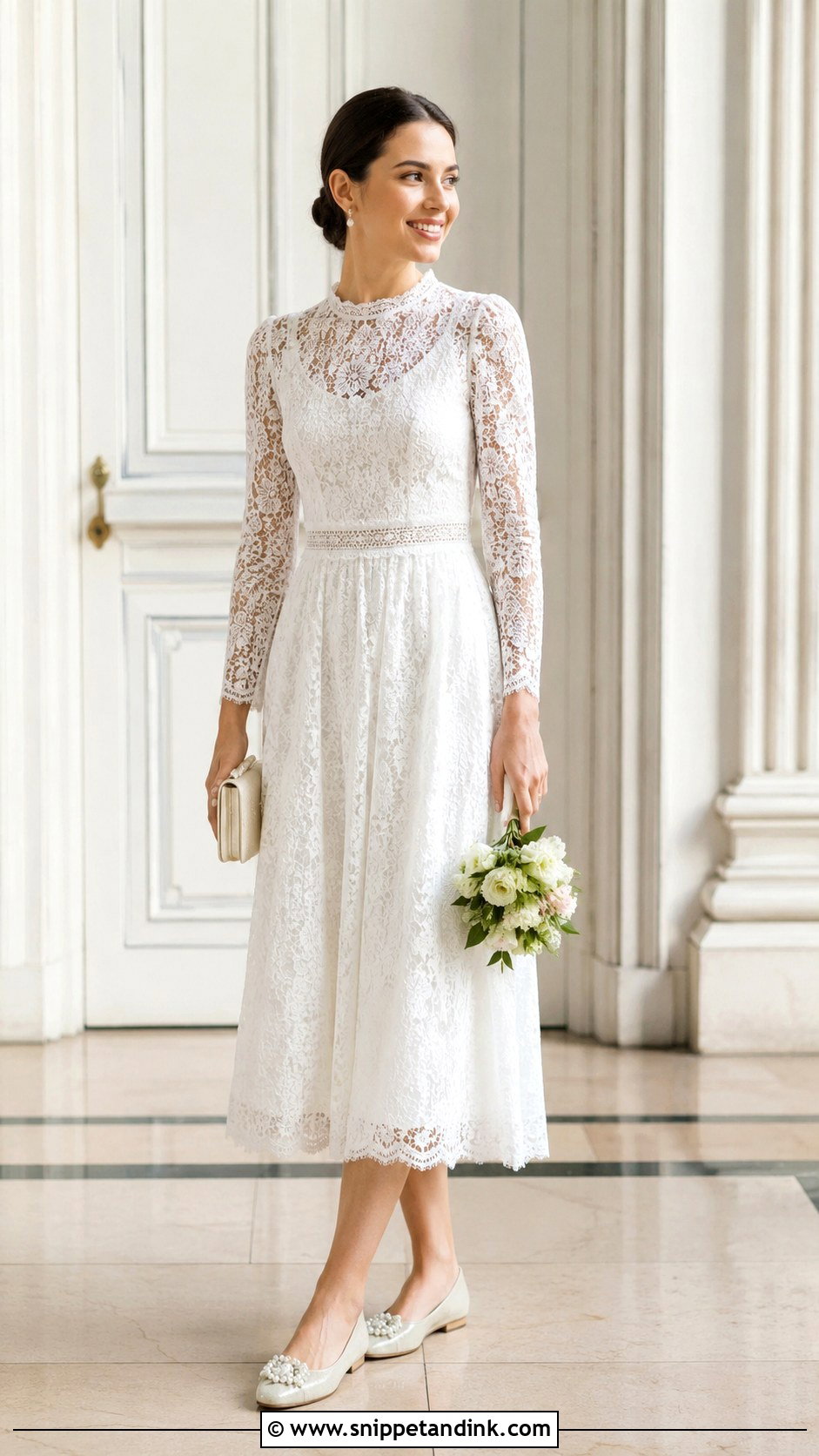Registry Office Dress With Flats - Snippet and Ink - 30 Registry Office Wedding Dress Ideas