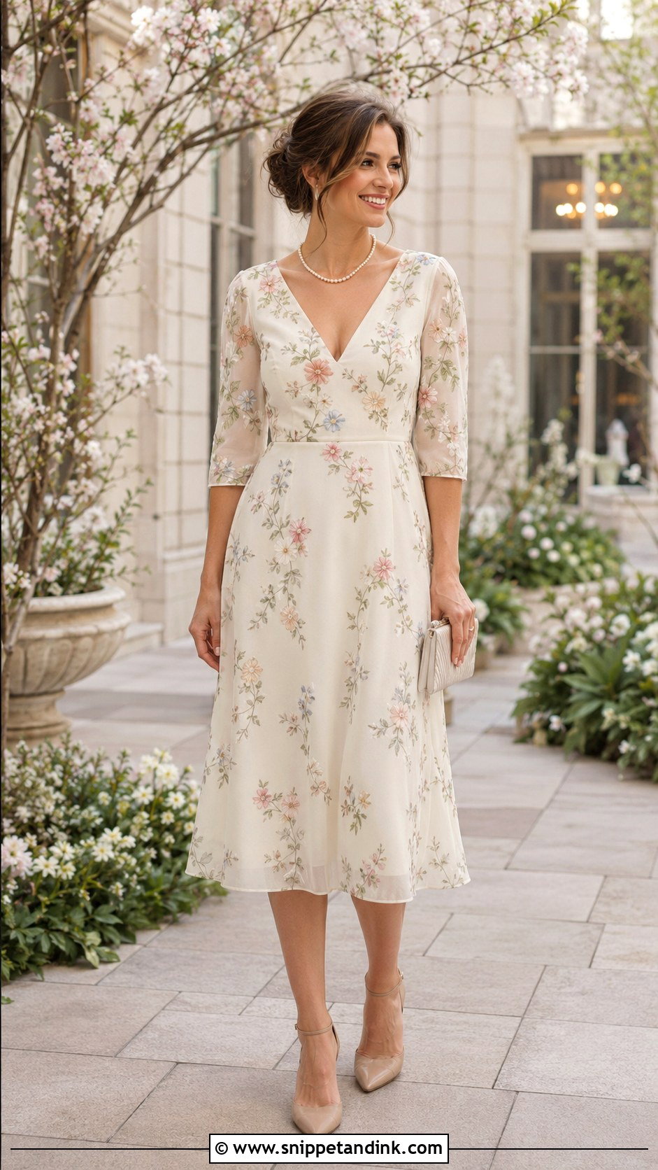 Registry Office Floral Wedding Dress - Snippet and Ink - 30 Registry Office Wedding Dress Ideas