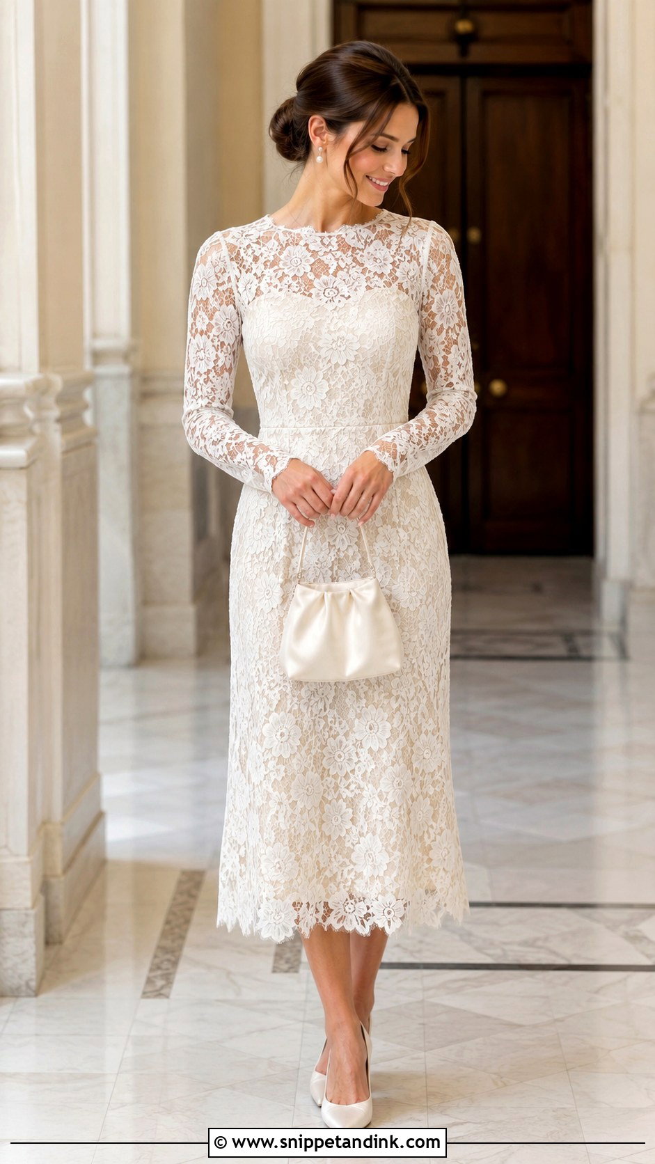 Registry Office Lace Midi Dress - Snippet and Ink - 30 Registry Office Wedding Dress Ideas