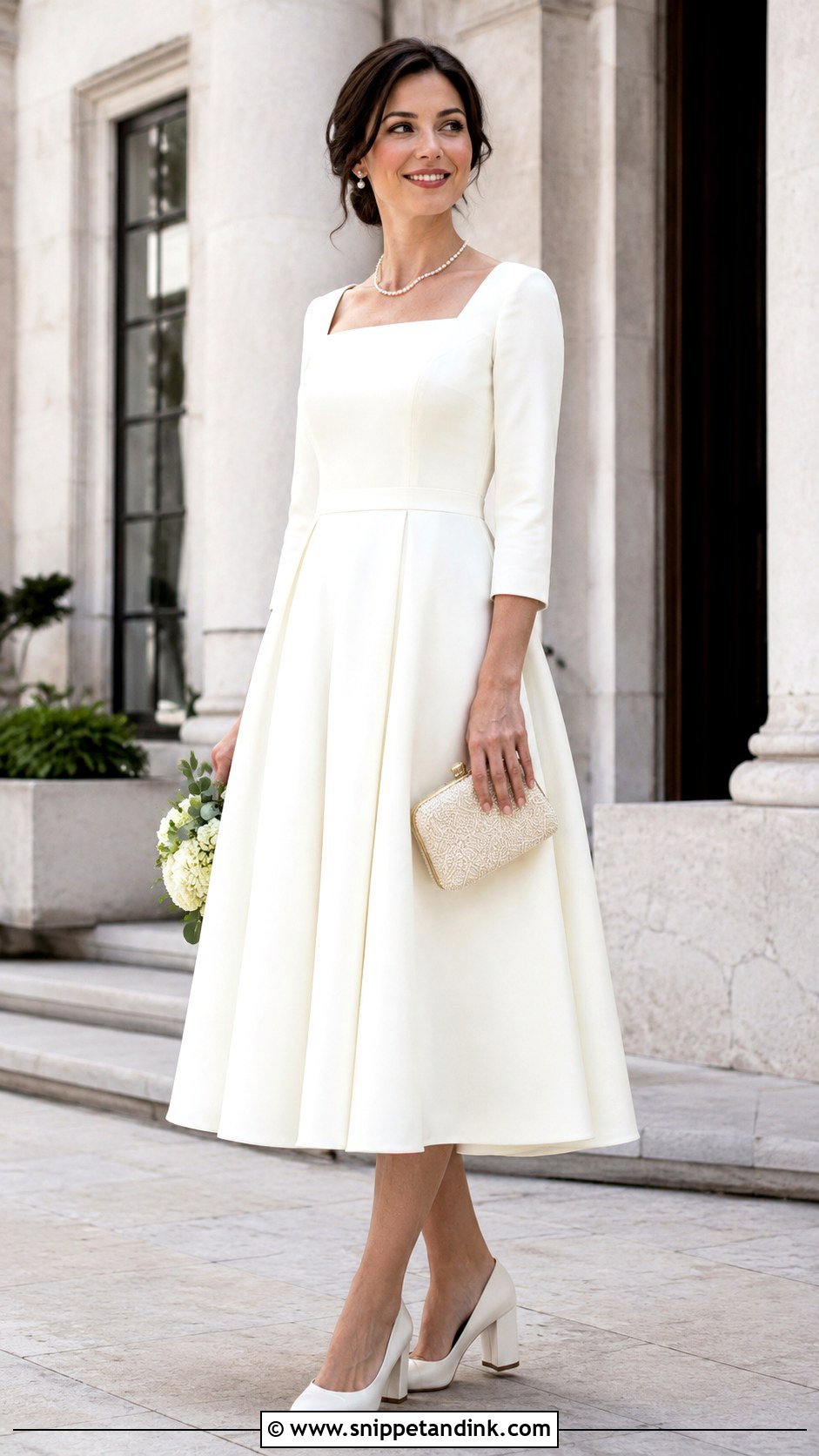 Registry Office Tea Length Dress - Snippet and Ink - 30 Registry Office Wedding Dress Ideas
