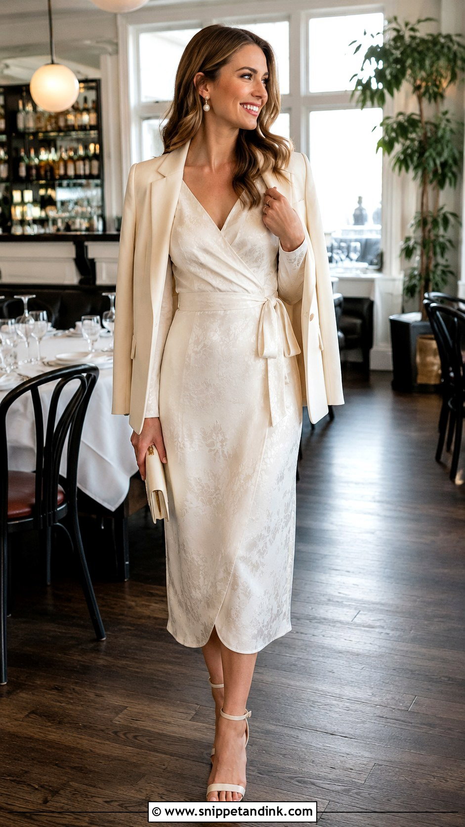 Rehearsal Dinner Bridal Midi Dress - Snippet and Ink - 20 Fall Bridal Outfits
