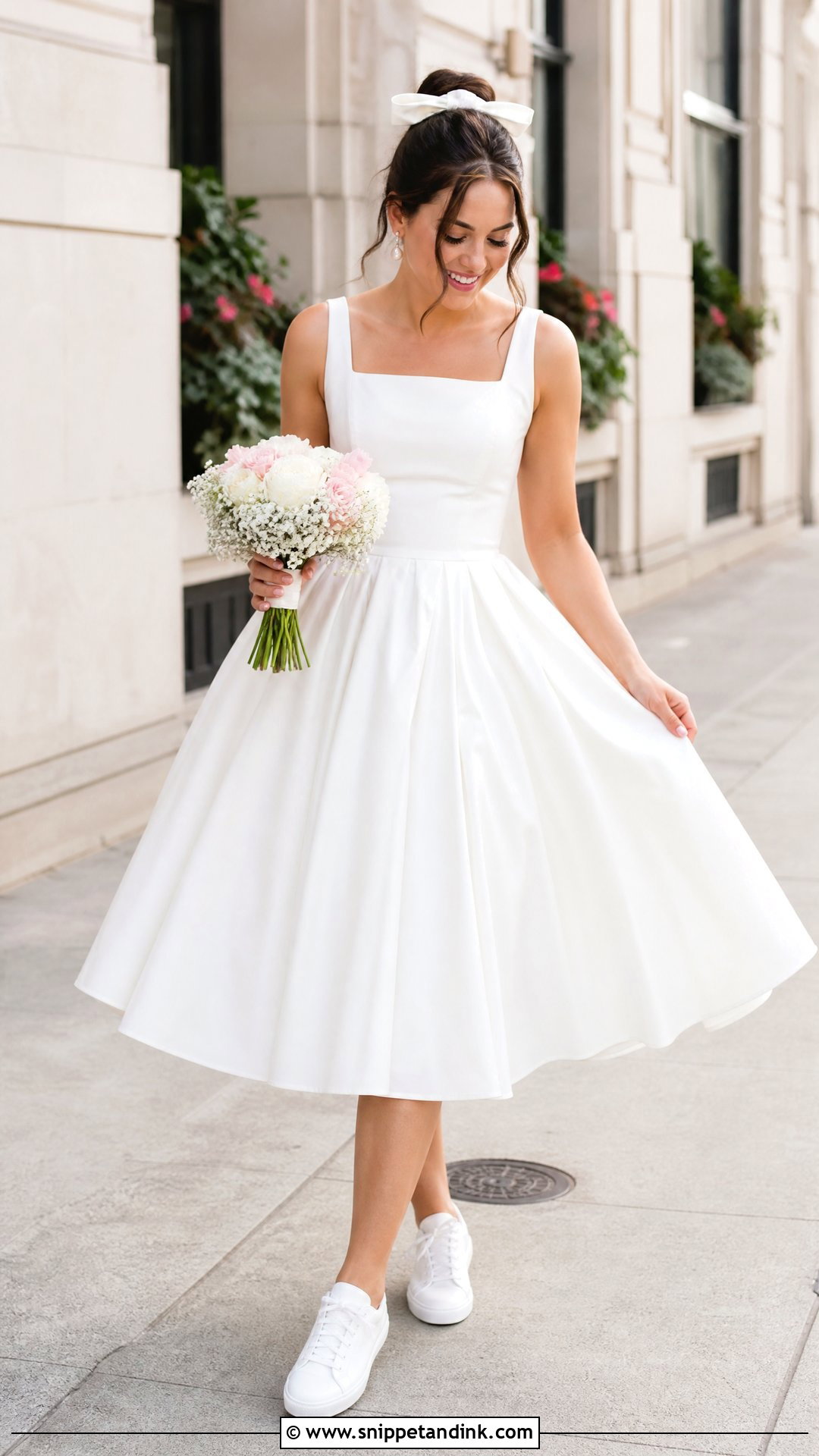 Relaxed Wedding Dress With Sneakers - Snippet and Ink - 25 Relaxed Wedding Dress Ideas