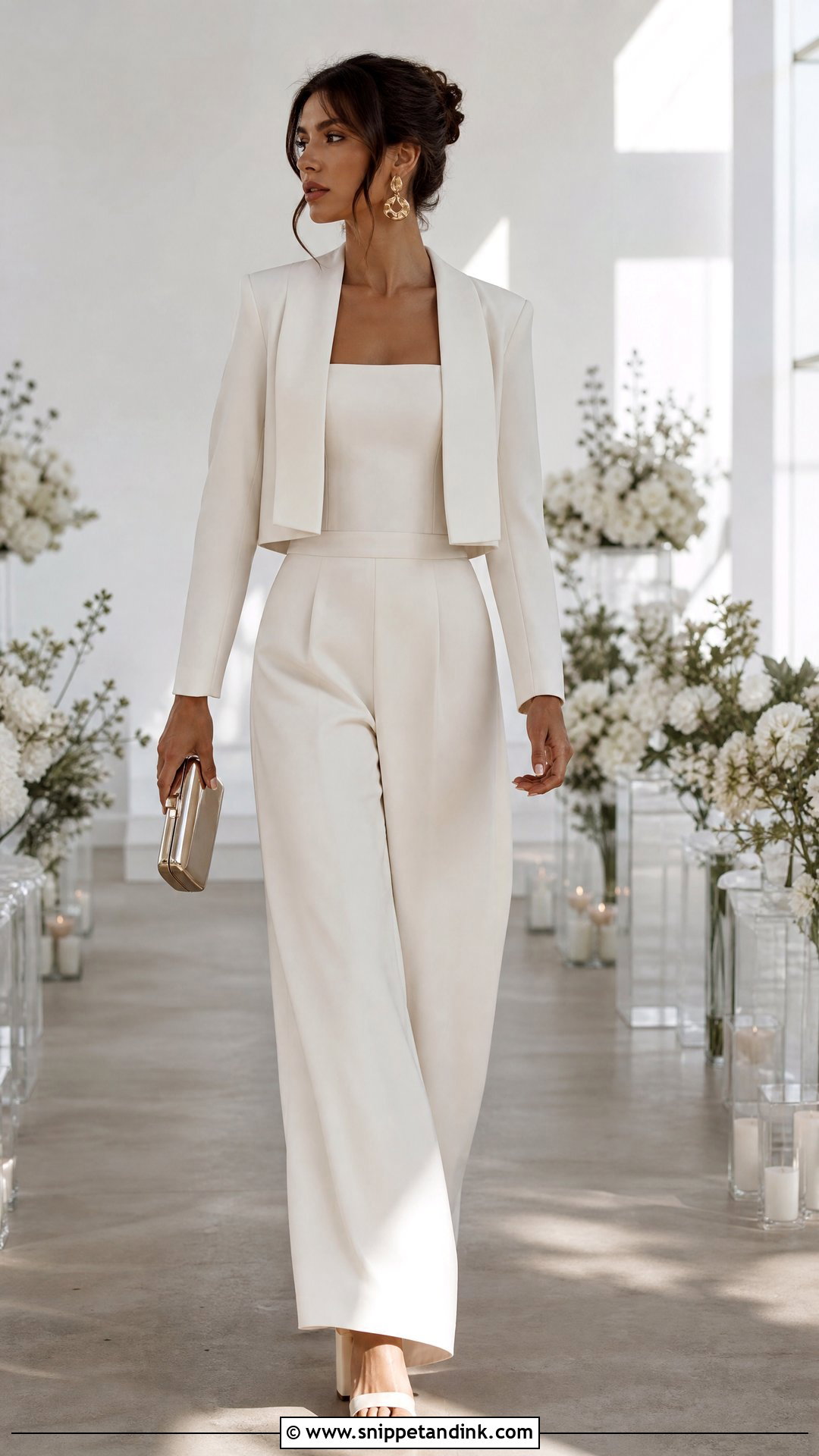 Reluctant Bride Ivory Jumpsuit Outfit - Snippet and Ink - 20 Reluctant Bride Ideas