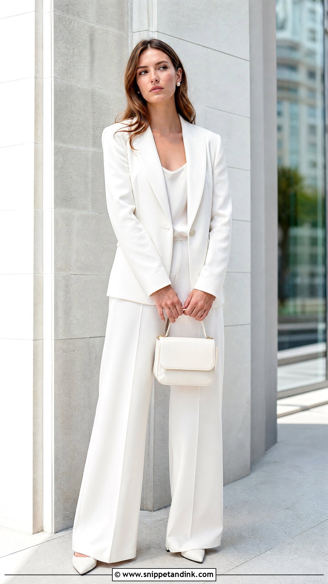 Reluctant Bride White Pantsuit Outfit - Snippet and Ink - 20 Reluctant Bride Ideas