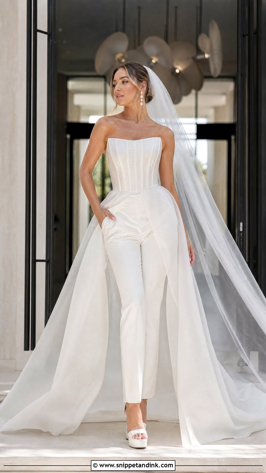 Removable Overskirt And Bridal Pants Wedding Separates - Snippet and Ink - 20 Wedding Separates Ideas
