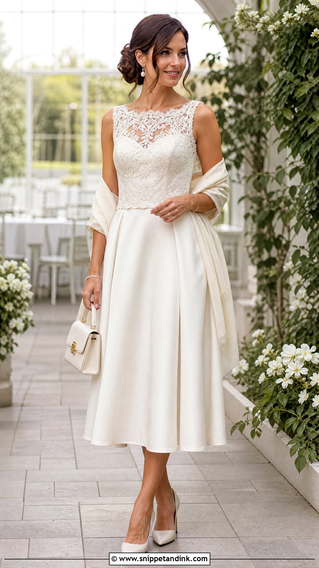 Repurposed Wedding Dress Tea Length Dress - Snippet and Ink - 25 Repurposed Wedding Dress Ideas