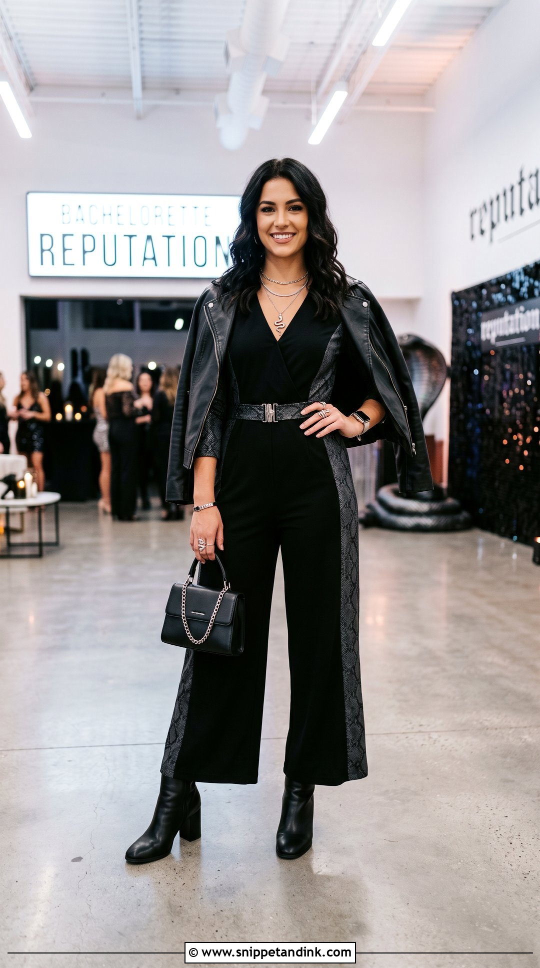 Reputation Black Snake Print Bachelorette Outfit - Snippet and Ink - 20 Taylor Swift Bachelorette Party Outfit Ideas