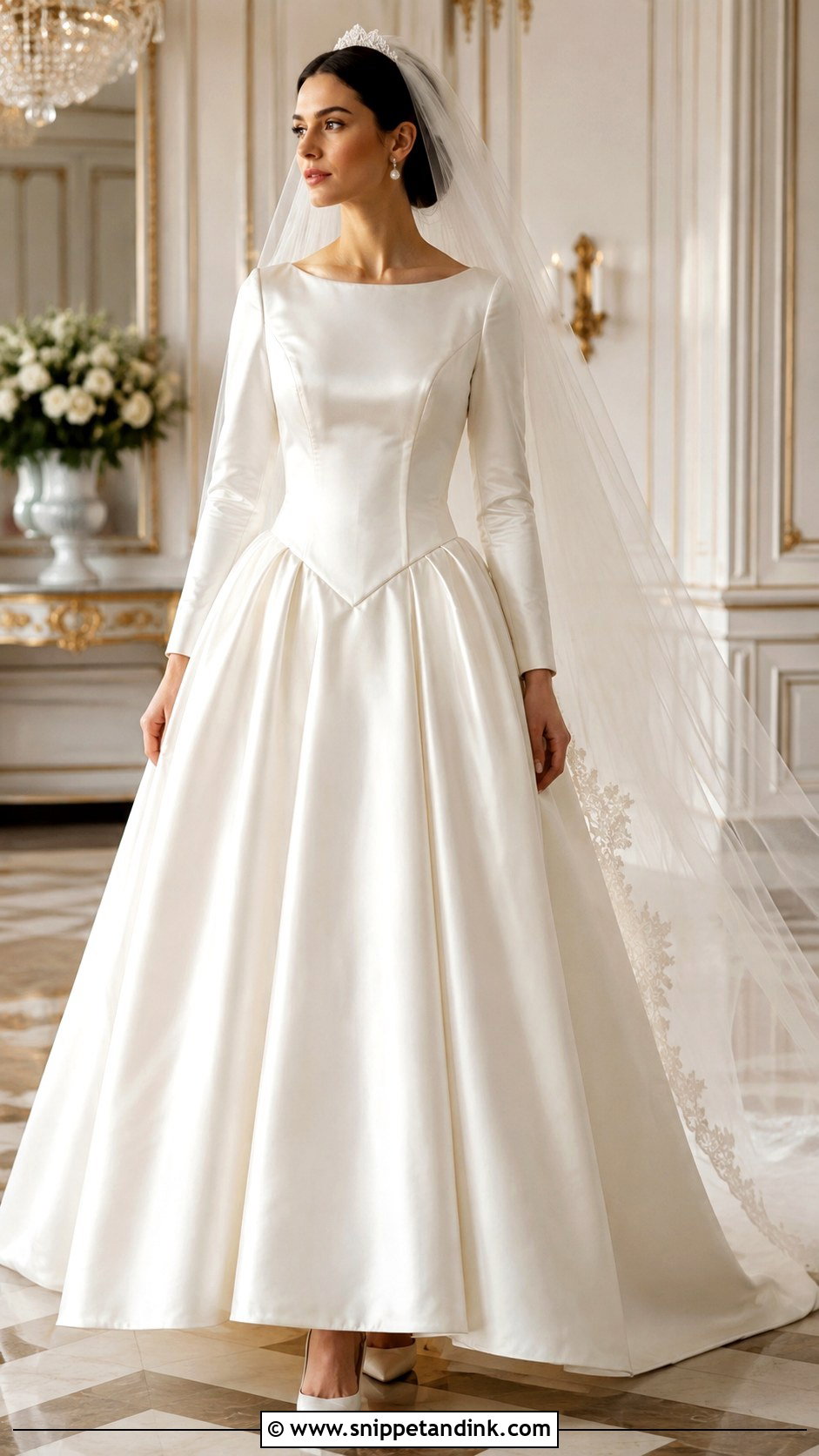 Retro Basque Waist Wedding Dress - Snippet and Ink - 25 Retro Wedding Dress Ideas