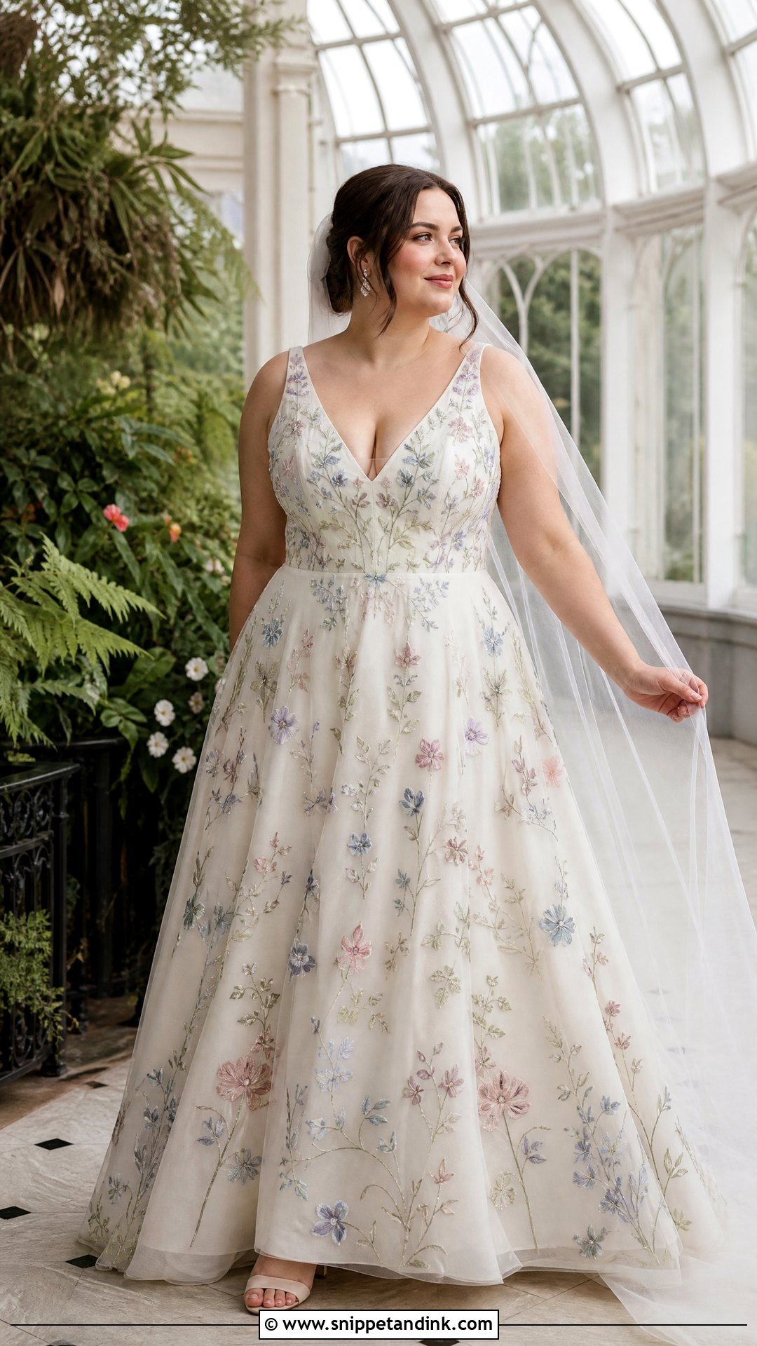 Retro Floral Embroidered Wedding Dress - Snippet and Ink - 20 Retro Wedding Dresses