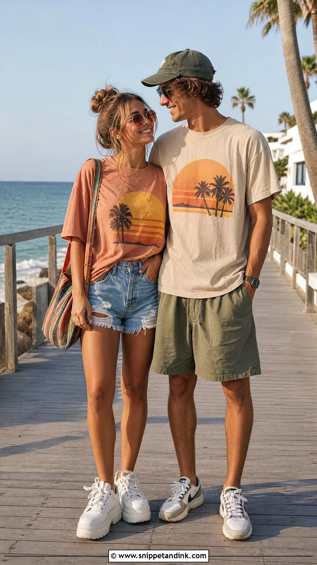 Retro Sunset Honeymoon Shirt Outfit - Snippet and Ink - 20 Honeymoon Shirts Ideas