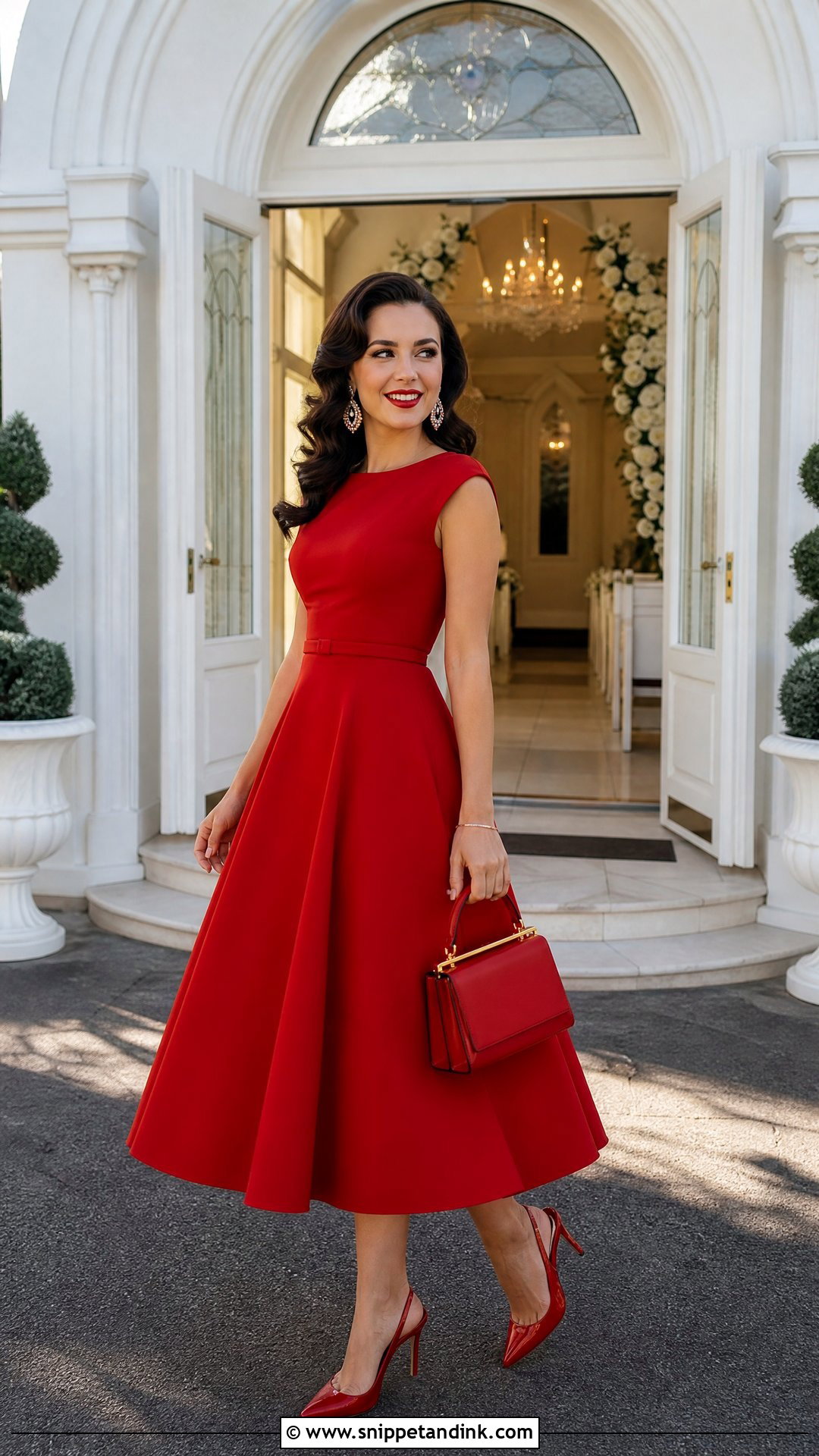 Retro Tea Length Vegas Wedding Outfit - Snippet and Ink - 20 Vegas Wedding Outfit Ideas