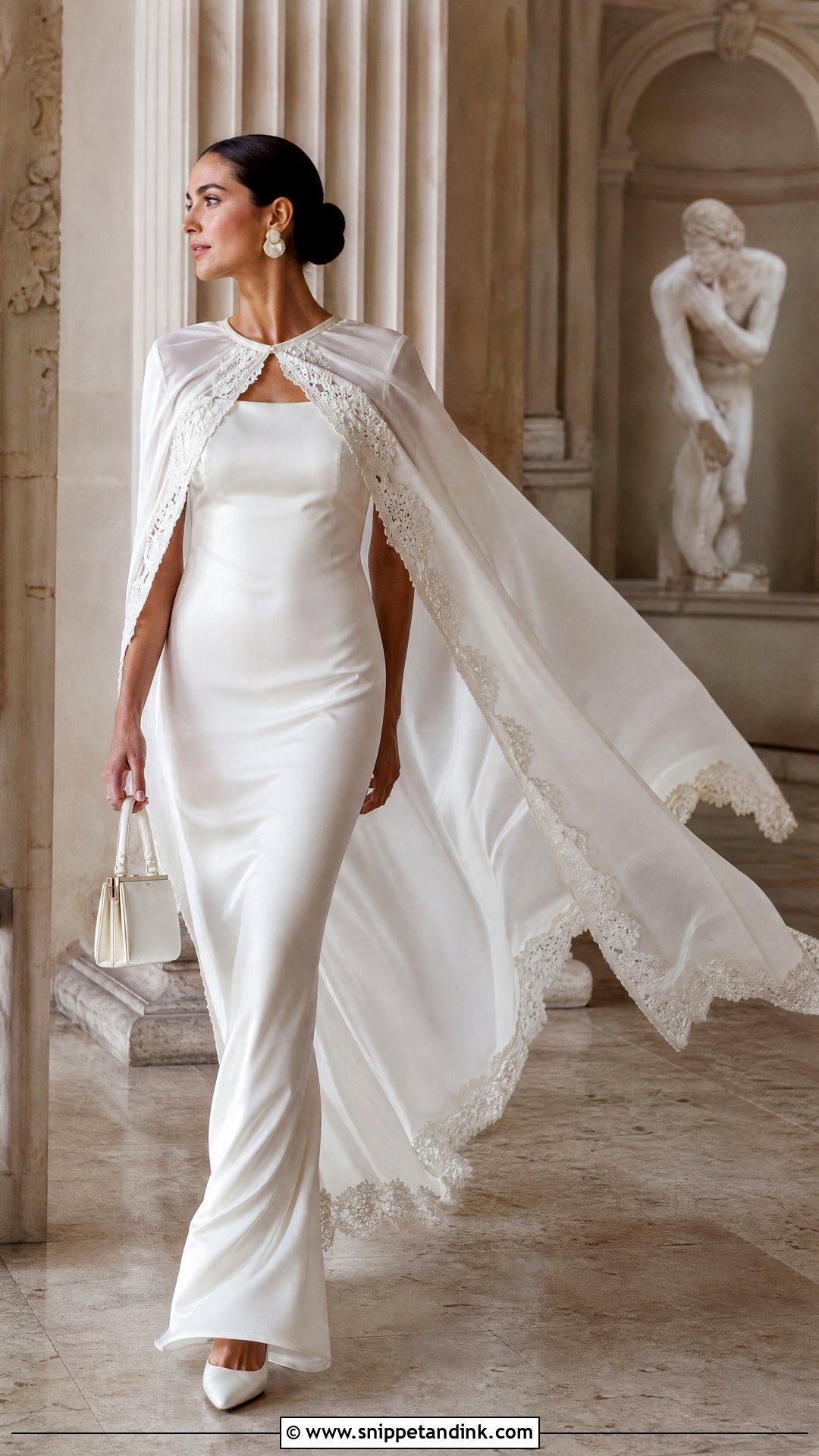 Reworked Wedding Dress With Cape - Snippet and Ink - 20 Recycled Wedding Dress Ideas
