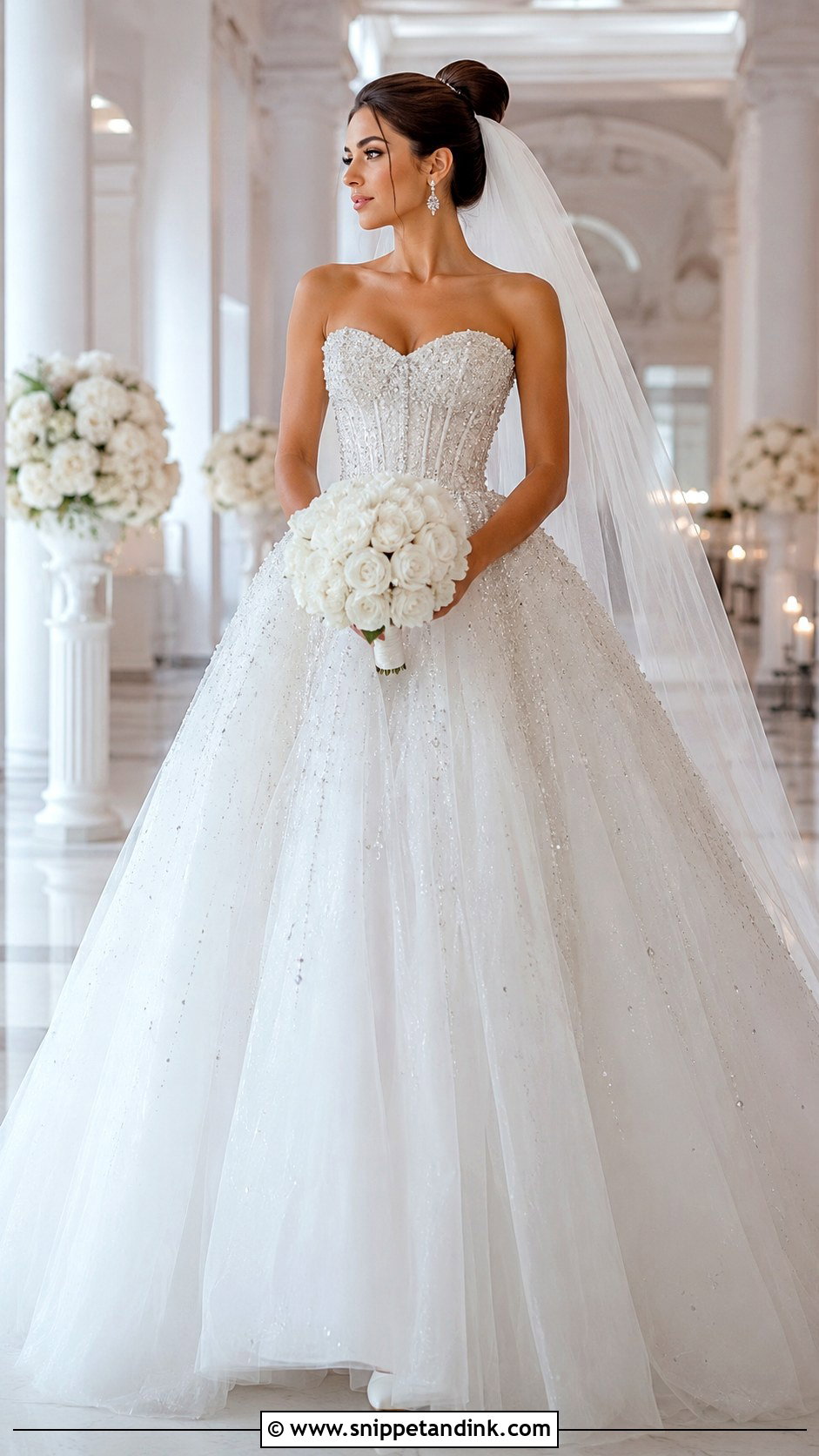 Rhinestone Ball Gown Wedding Dress - Snippet and Ink - 20 Rhinestone Wedding Dress Ideas