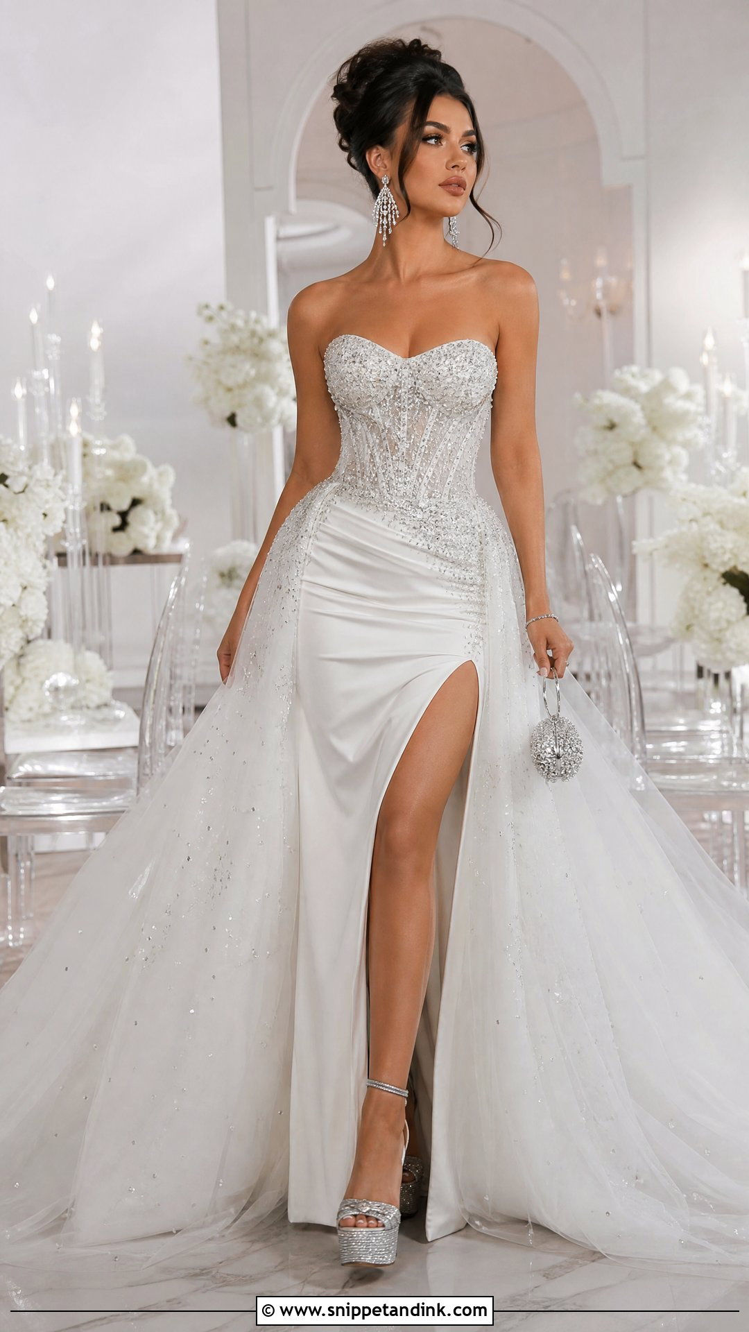 Rhinestone Corset Wedding Dress - Snippet and Ink - 20 Trashy Wedding Dress Ideas