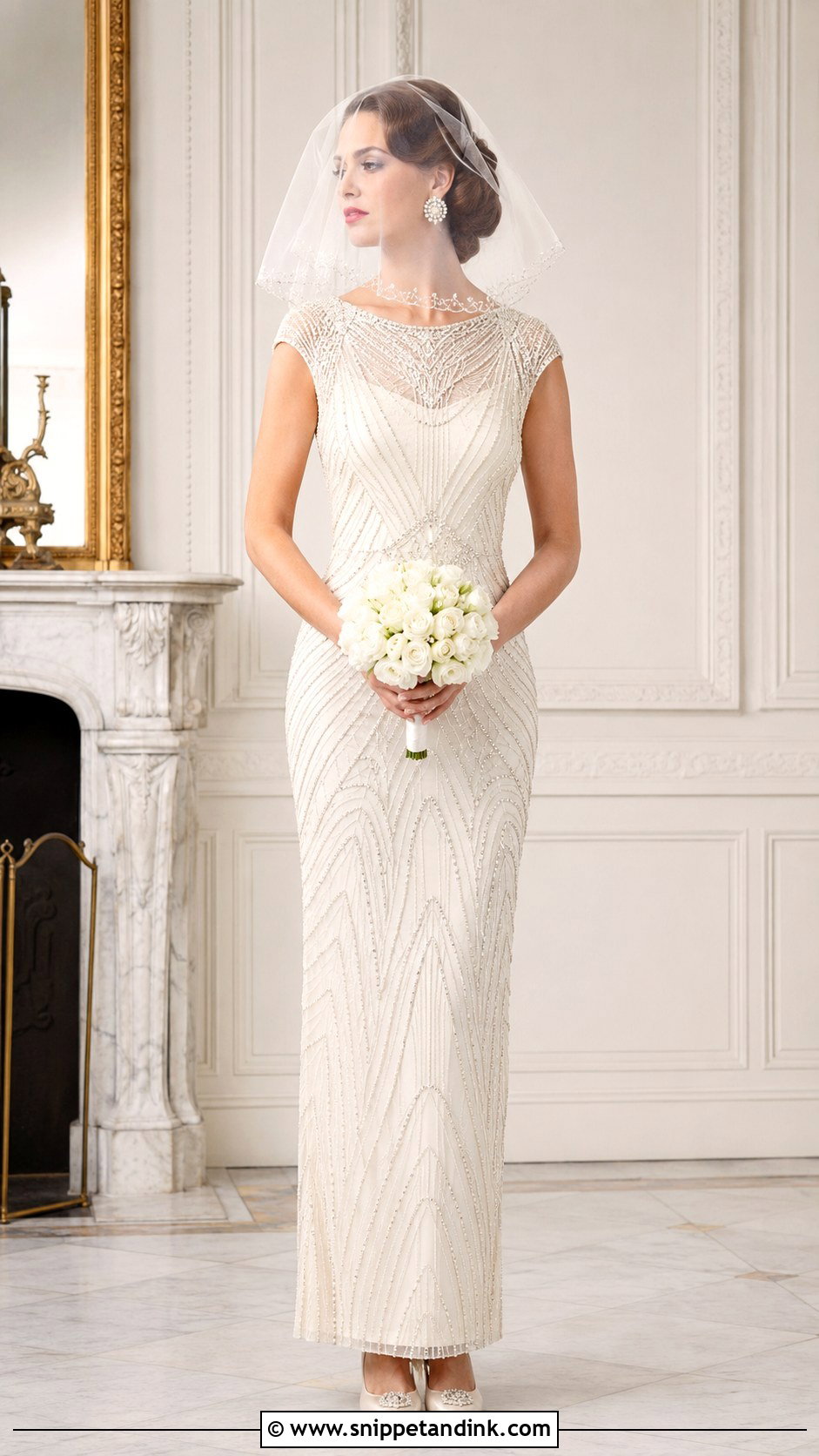 Rhinestone Vintage Wedding Dress - Snippet and Ink - 20 Rhinestone Wedding Dress Ideas