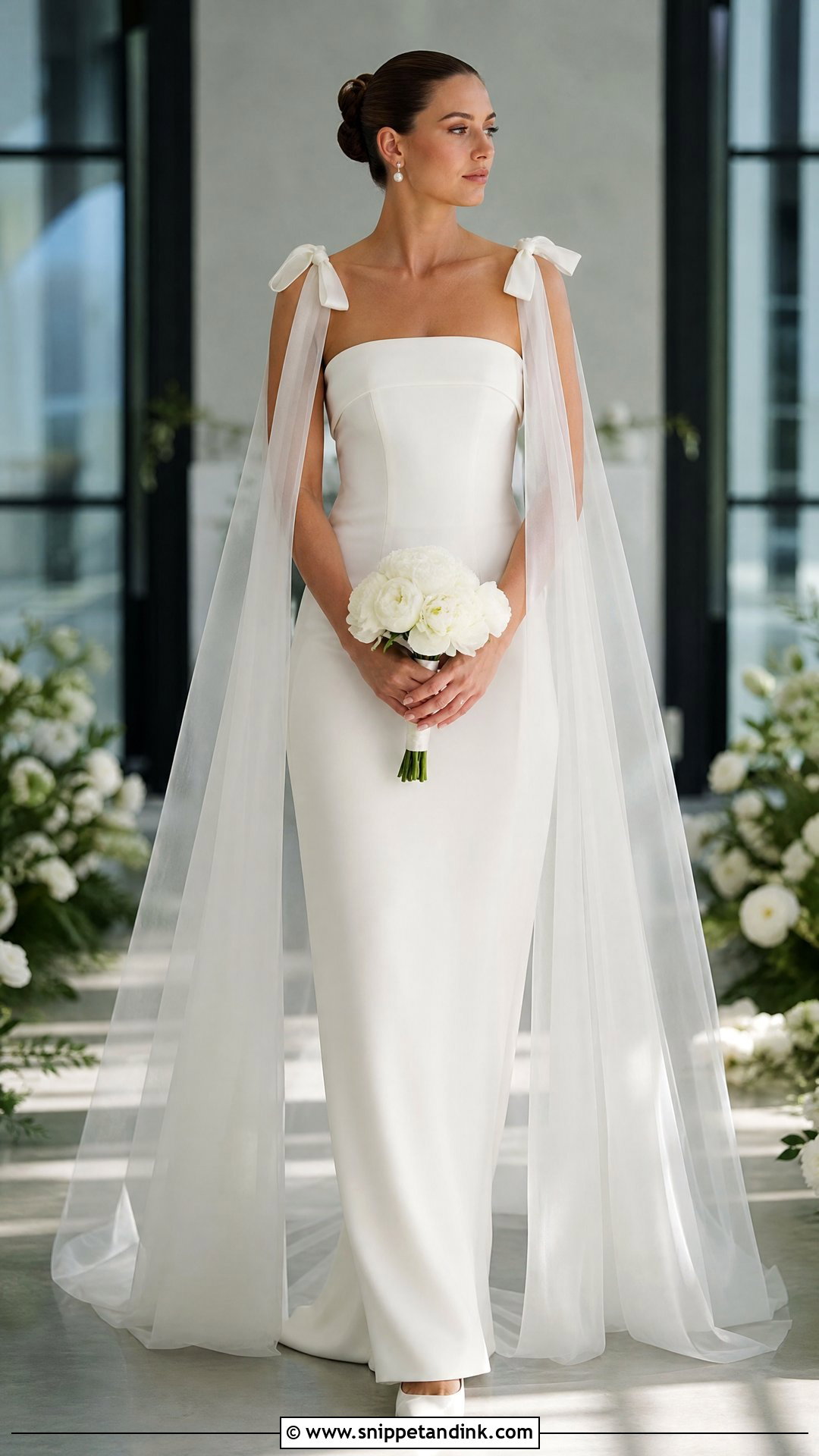 Ribbon Cape Wedding Dress - Snippet and Ink - 20 Ribbon Wedding Dress Ideas