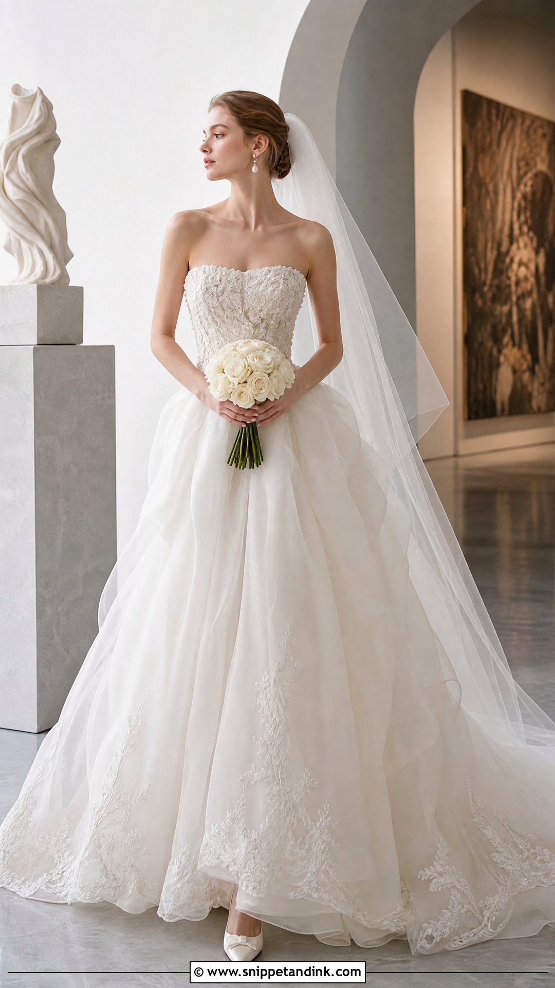 Ribbon Embroidered Vera Wang Ball Gown - Snippet and Ink - 20 Vera Wang Wedding Dress Ball Gown Ideas