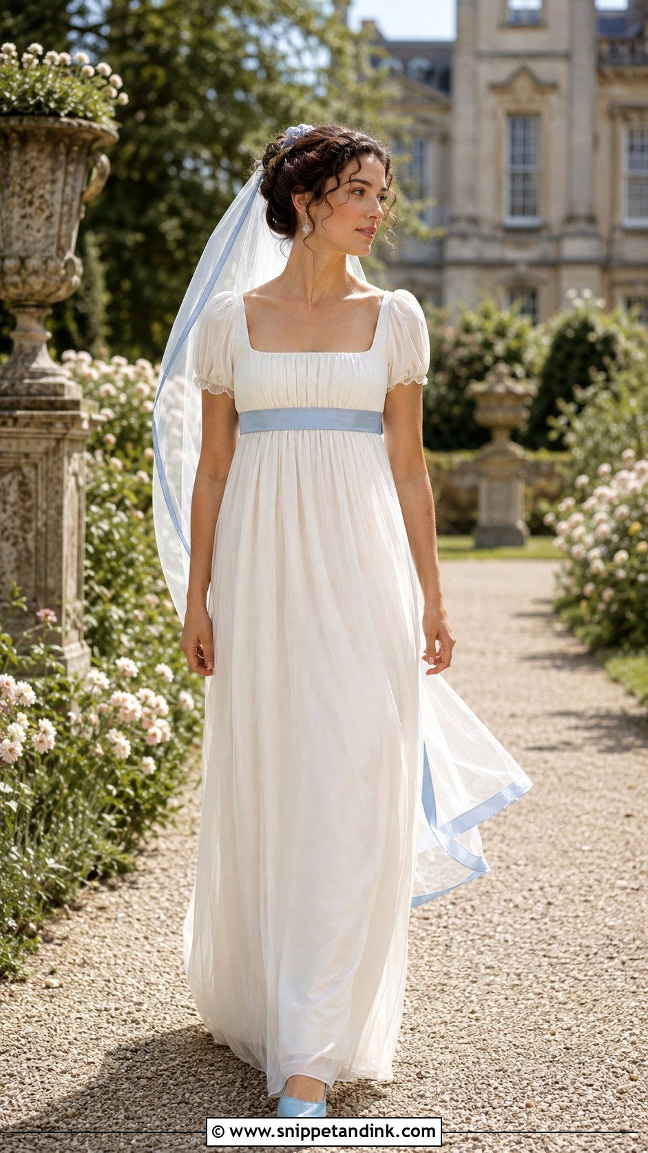 Ribbon Sash Regency Era Wedding Dress - Snippet and Ink - 20 Regency Era Wedding Dress Ideas
