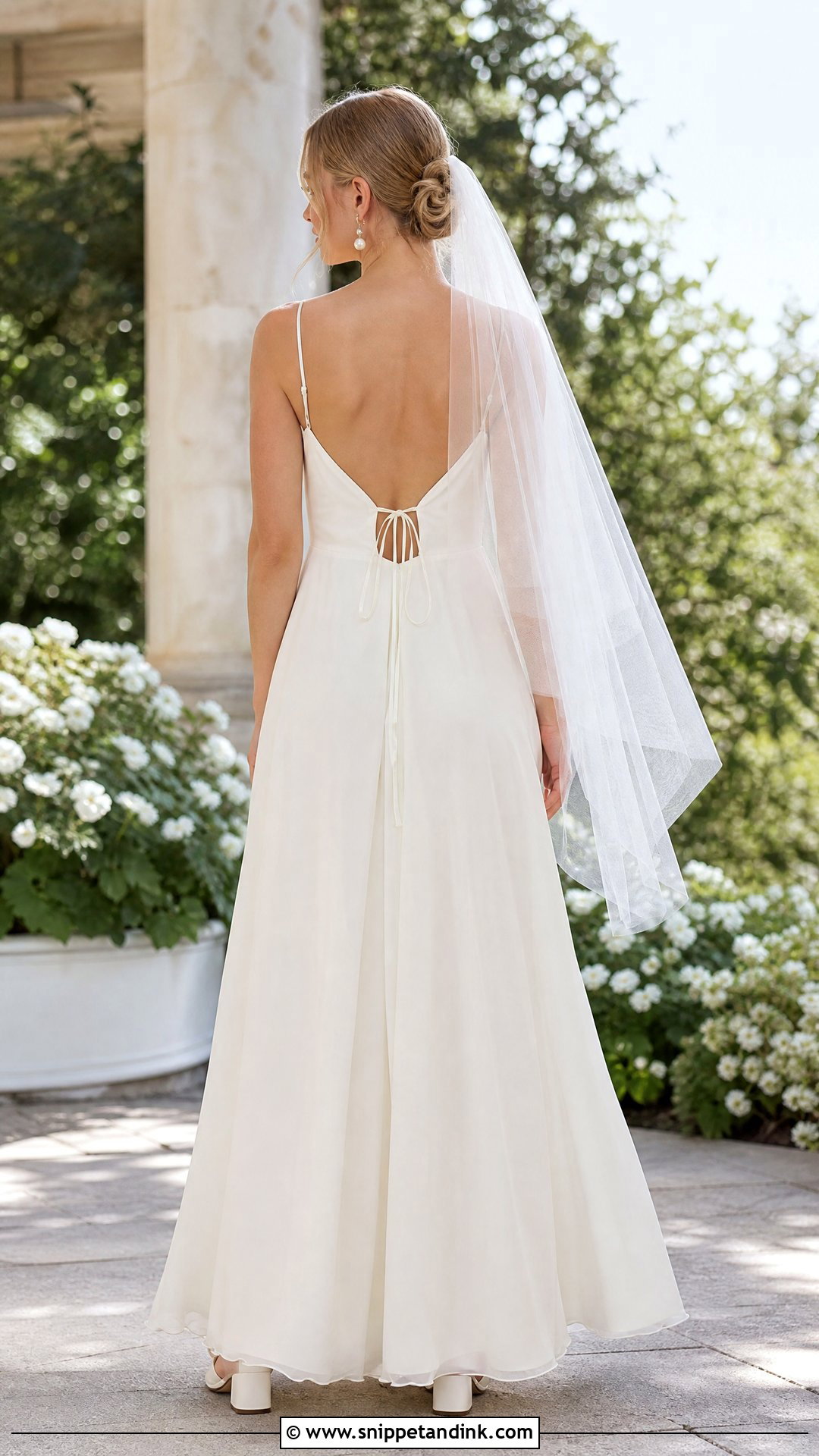 Ribbon Tie Back Wedding Dress - Snippet and Ink - 20 Wedding Dresses Back Detail
