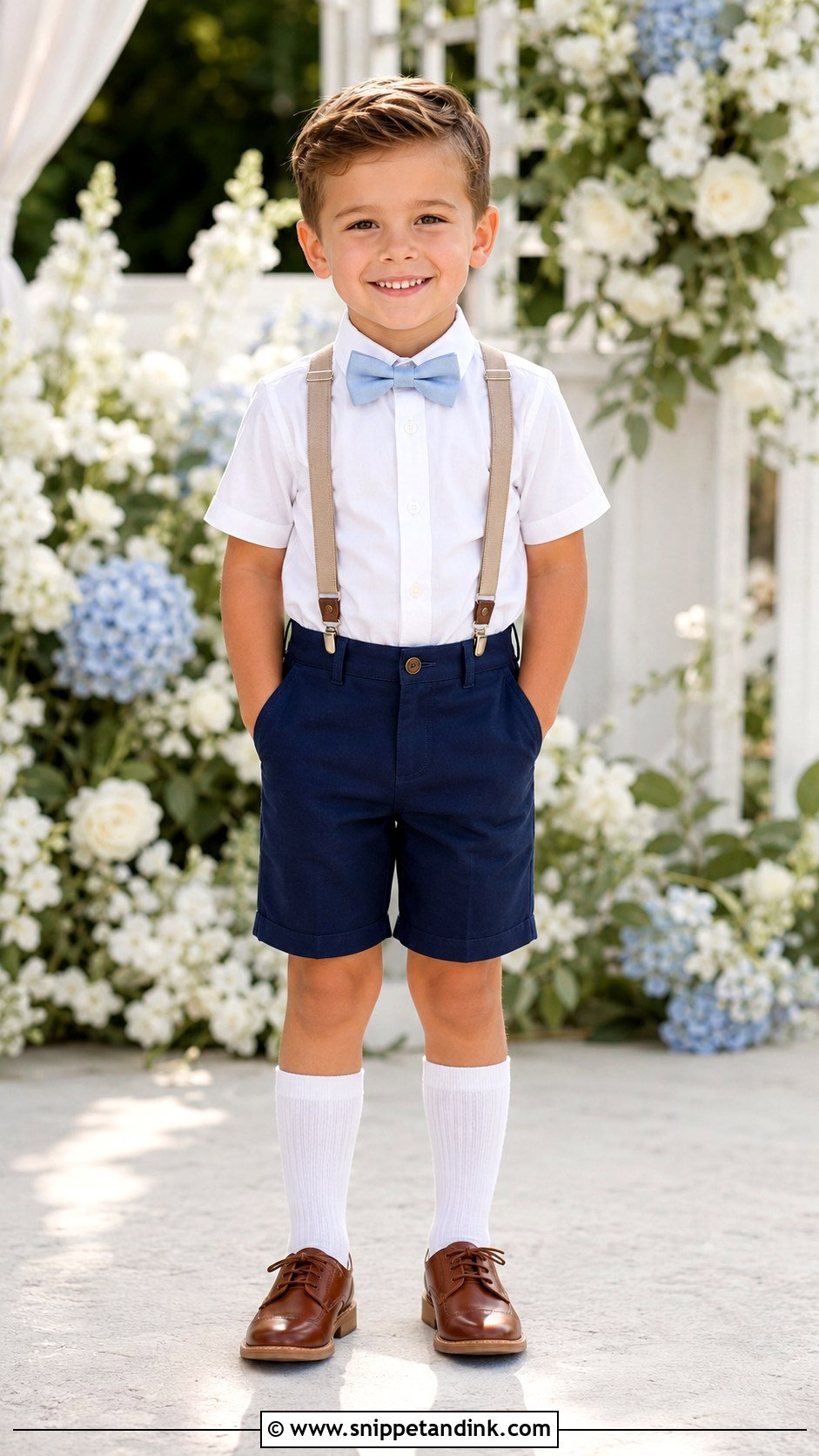 Ring Bearer Shorts And Suspenders Outfit - Snippet and Ink - 20 Bearer Outfit Ideas
