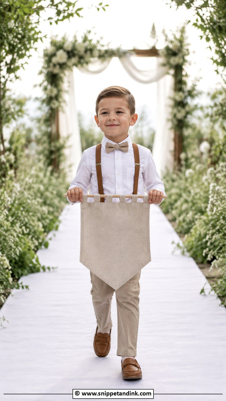 Ring Bearer With Banner - Snippet and Ink - 30 Ring Bearer Ideas