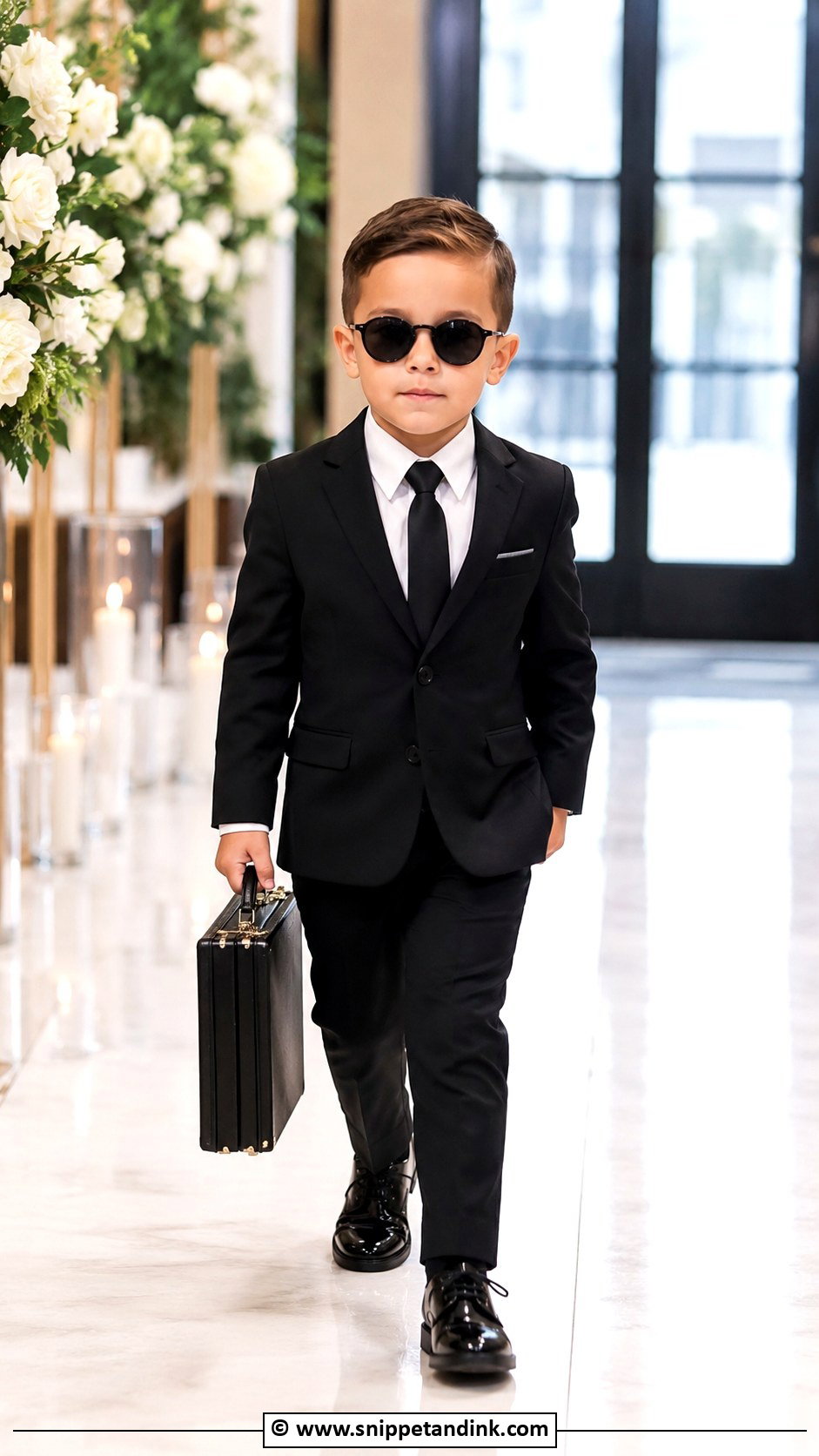 Ring Bearer With Briefcase - Snippet and Ink - 30 Ring Bearer Ideas