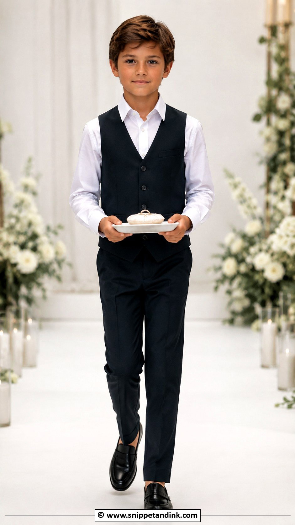 Ring Bearer With Ring Dish - Snippet and Ink - 30 Ring Bearer Ideas