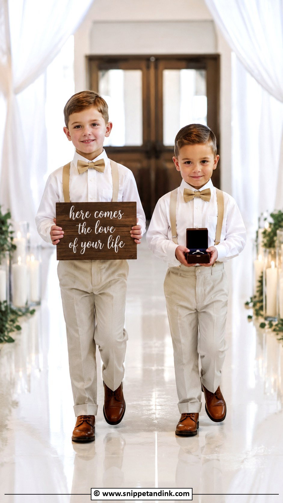 Ring Bearer With Sign - Snippet and Ink - 30 Ring Bearer Ideas