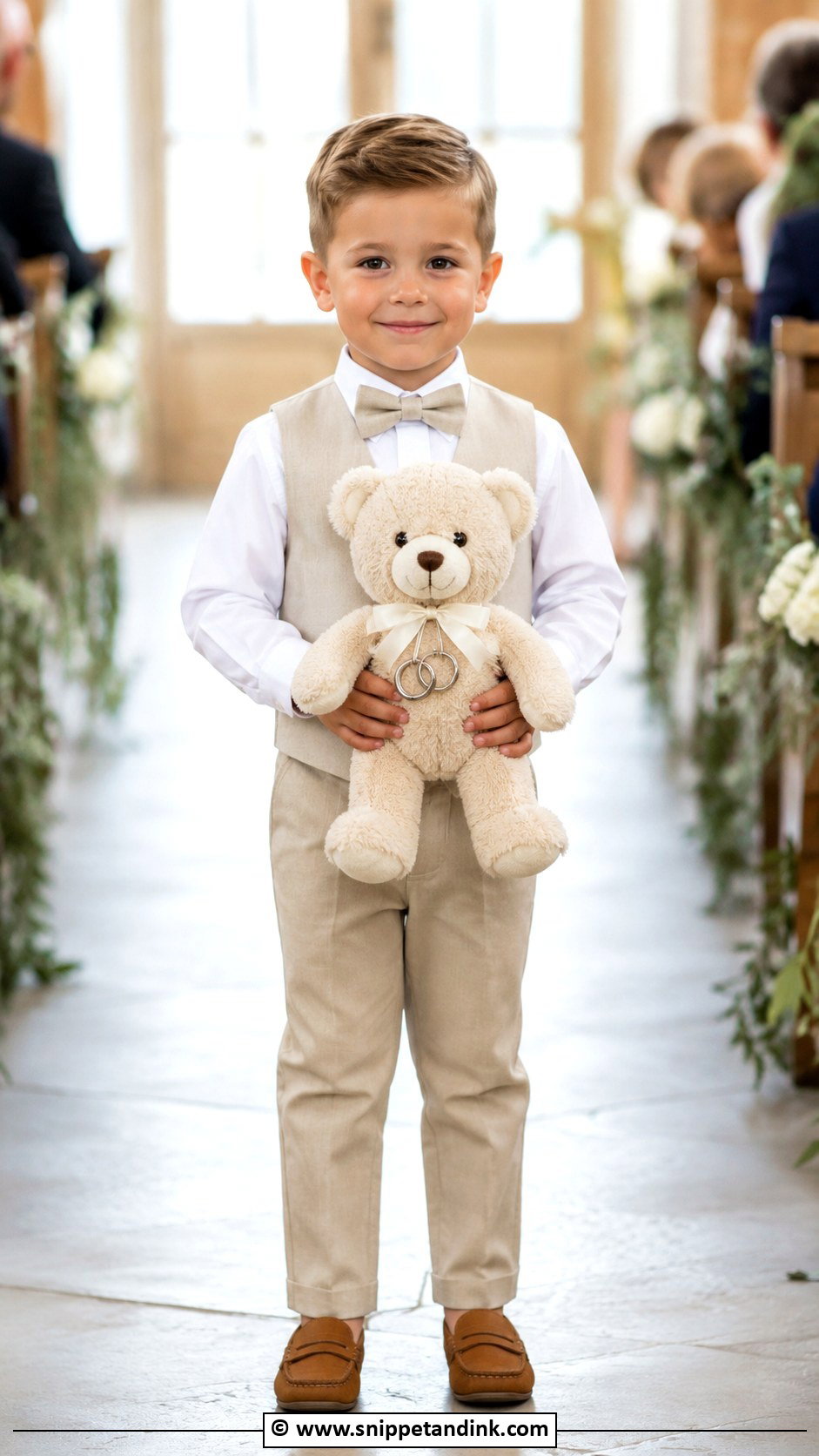 Ring Bearer With Teddy Bear - Snippet and Ink - 30 Ring Bearer Ideas