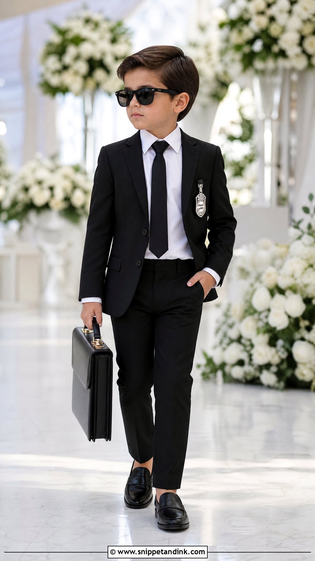 Ring Security Black Suit Outfit - Snippet and Ink - 20 Ring Security Ring Bearer Outfit Ideas