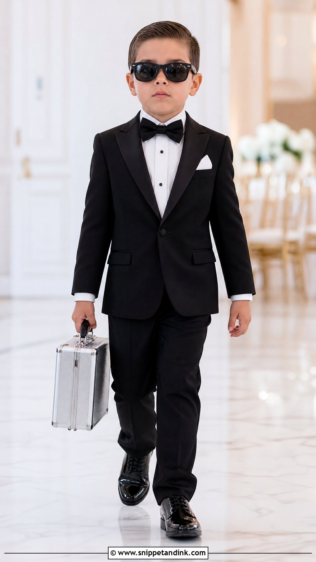 Ring Security Black Tuxedo Outfit - Snippet and Ink - 20 Ring Security Ring Bearer Outfit Ideas