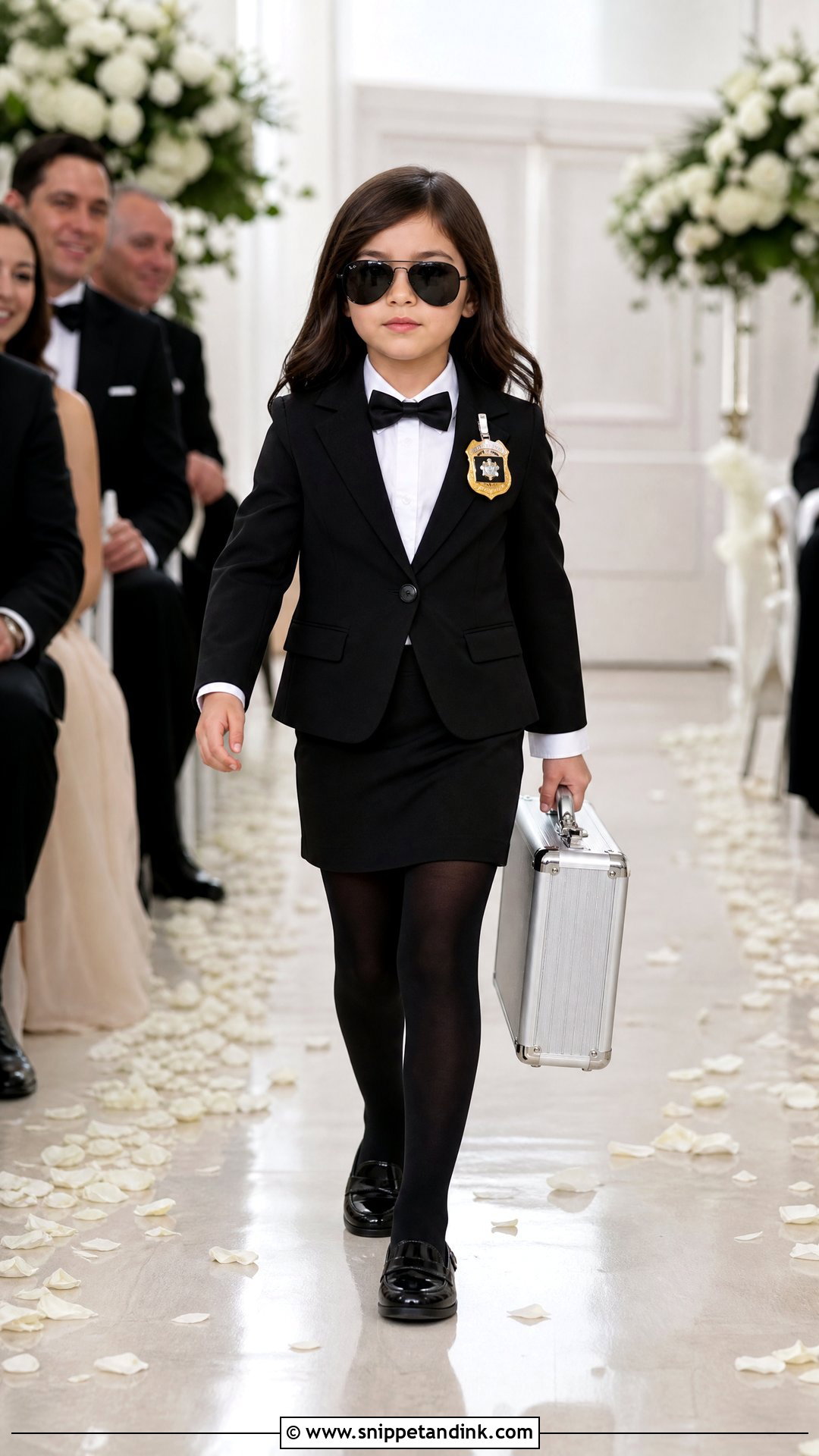Ring Security Blazer And Skirt Outfit - Snippet and Ink - 20 Ring Security Ring Bearer Outfit Ideas
