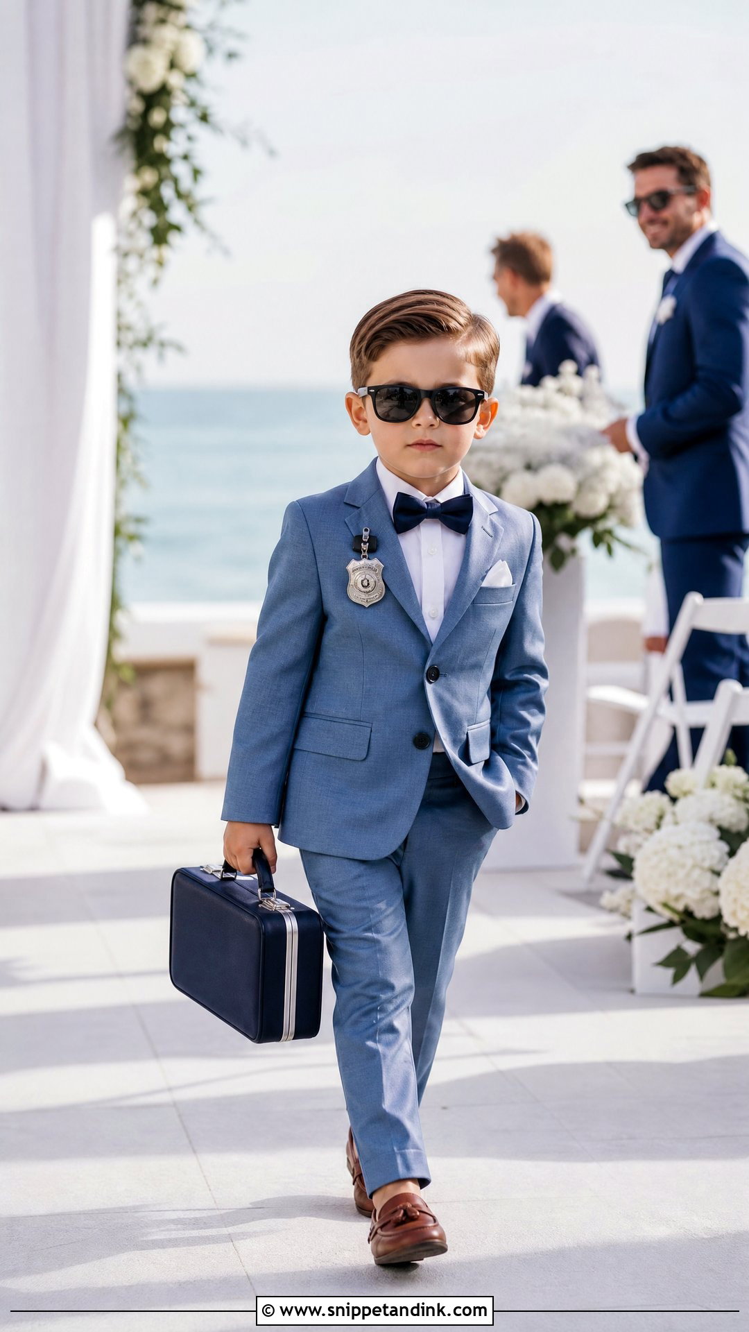 Ring Security Dusty Blue Suit Outfit - Snippet and Ink - 20 Ring Security Ring Bearer Outfit Ideas