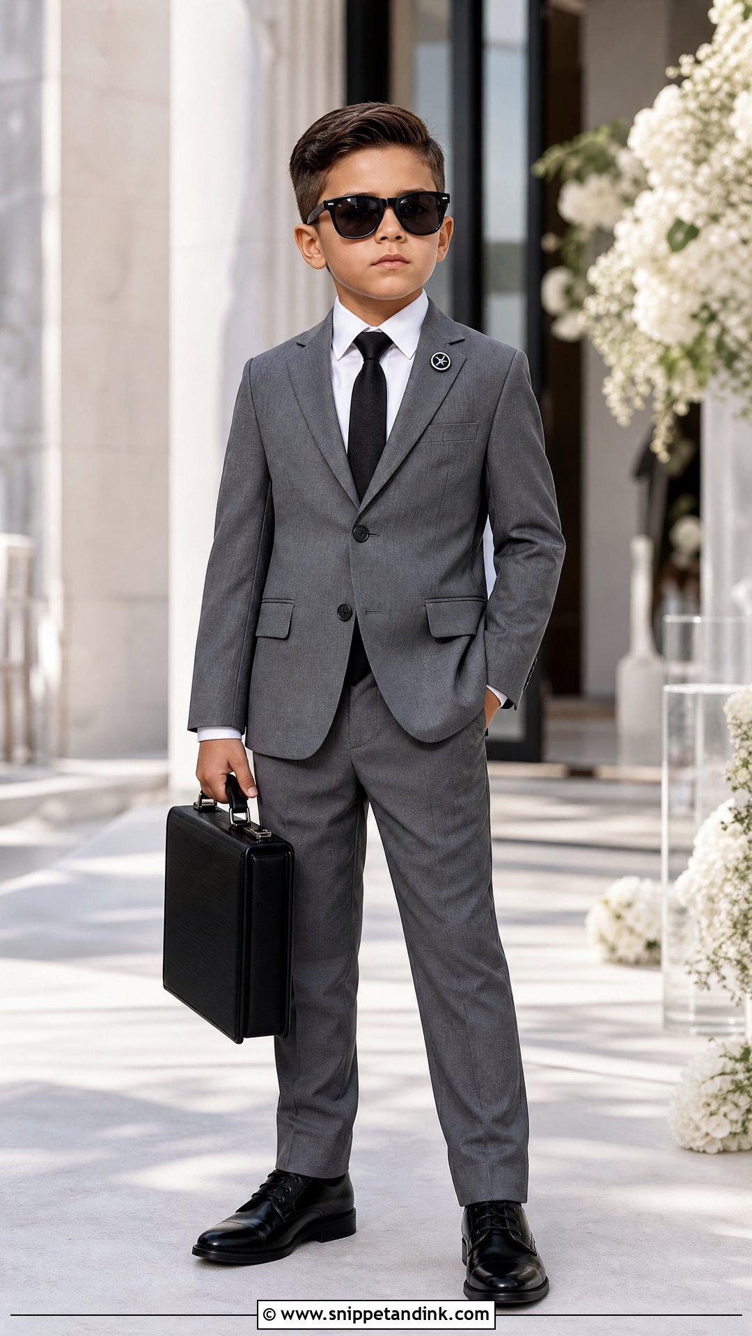 Ring Security Gray Suit Outfit - Snippet and Ink - 20 Ring Security Ring Bearer Outfit Ideas