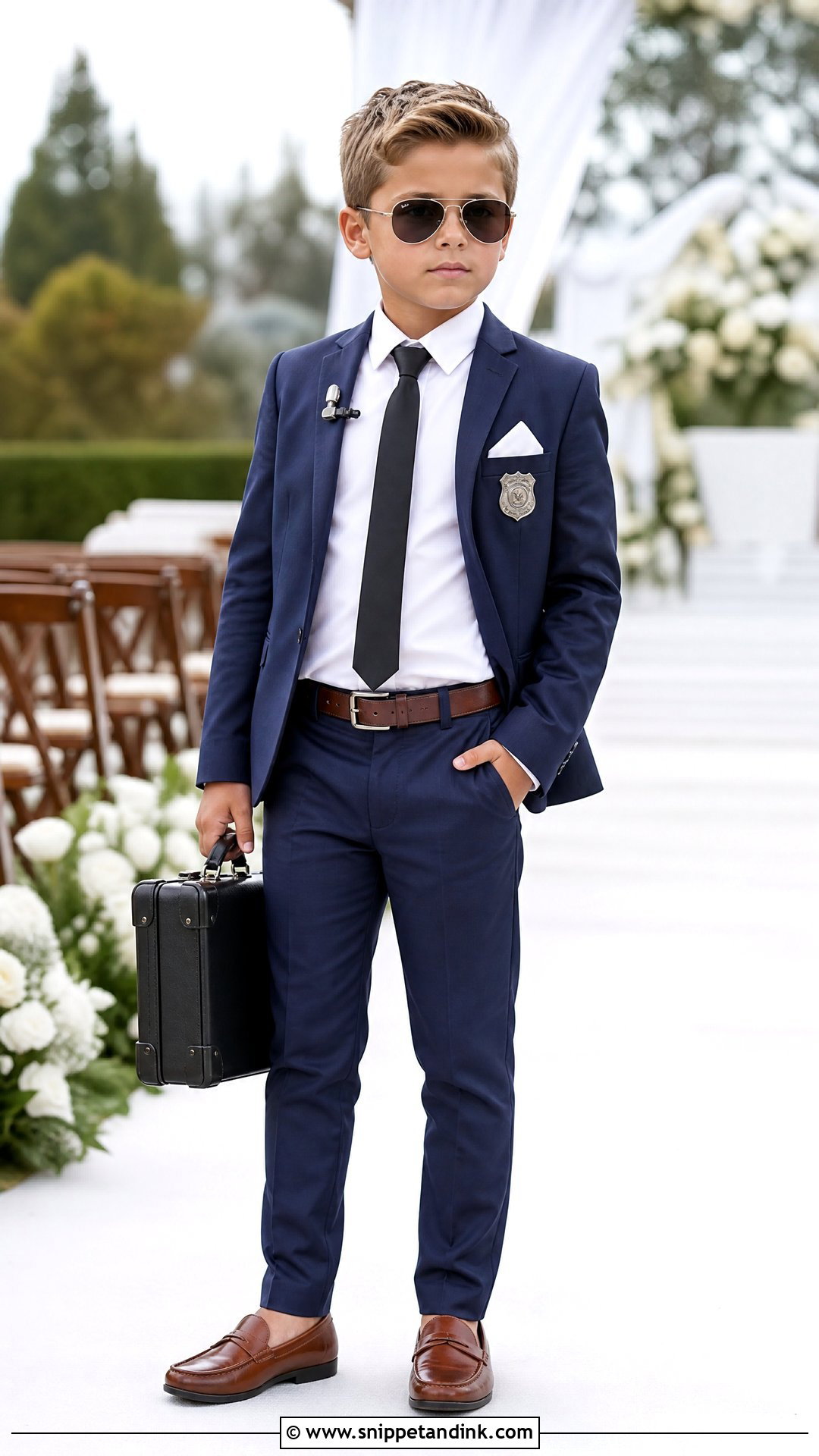 Ring Security Navy Suit Outfit - Snippet and Ink - 20 Ring Security Ring Bearer Outfit Ideas