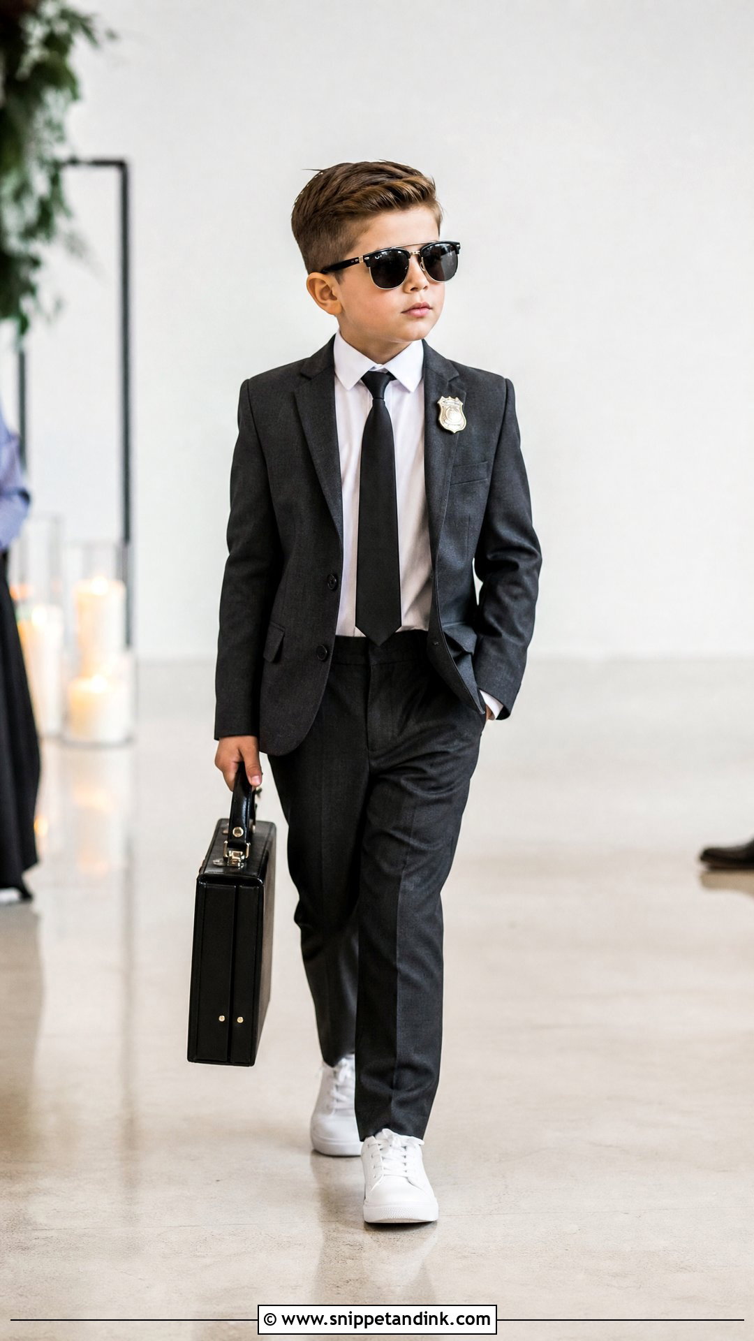 Ring Security Suit And Sneakers Outfit - Snippet and Ink - 20 Ring Security Ring Bearer Outfit Ideas