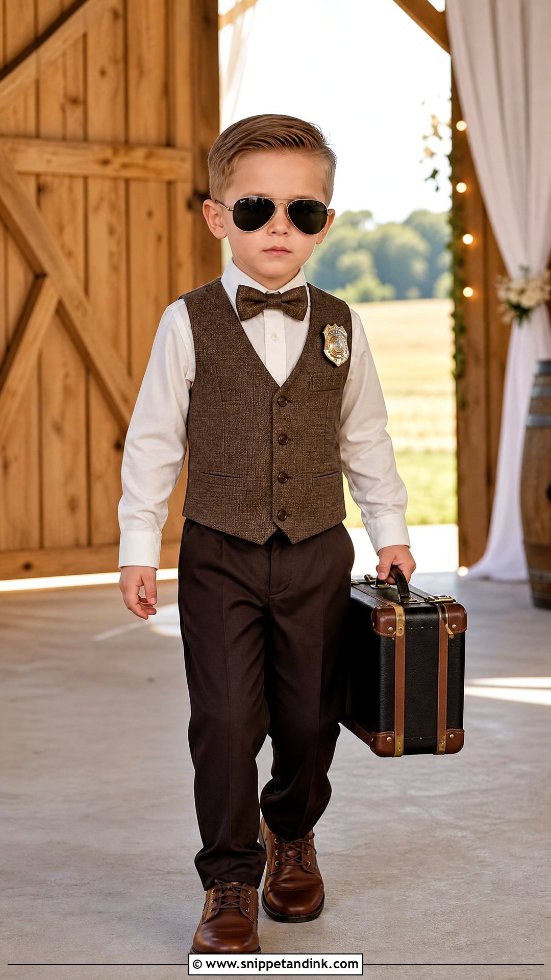 Ring Security Tweed Vest Outfit - Snippet and Ink - 20 Ring Security Ring Bearer Outfit Ideas