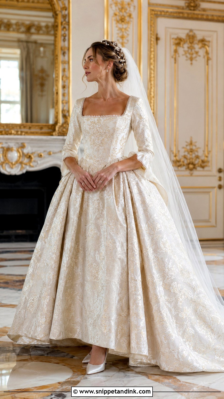 Rococo Brocade Wedding Dress - Snippet and Ink - 25 Rococo Wedding Dress Ideas