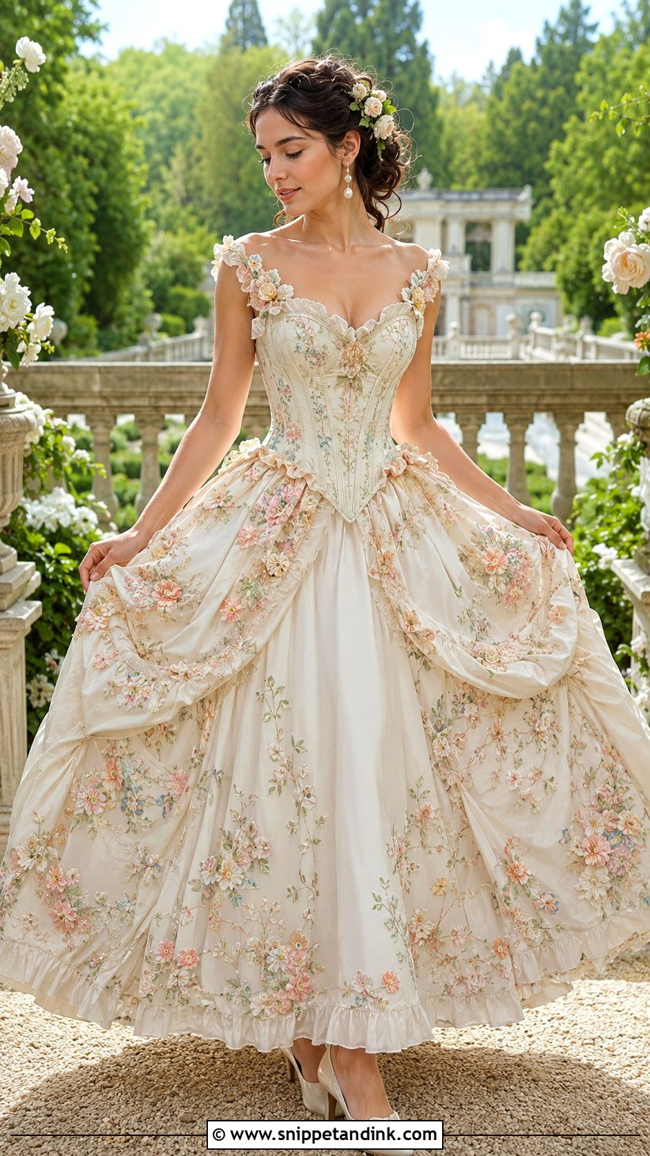 Rococo Floral Wedding Dress - Snippet and Ink - 25 Rococo Wedding Dress Ideas