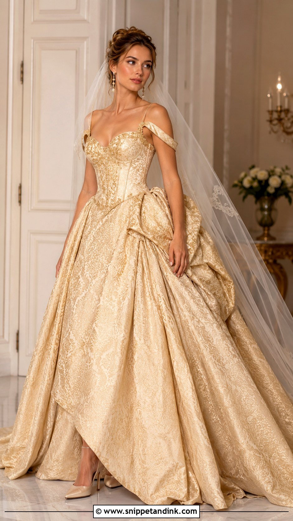Rococo Gold Wedding Dress - Snippet and Ink - 25 Rococo Wedding Dress Ideas