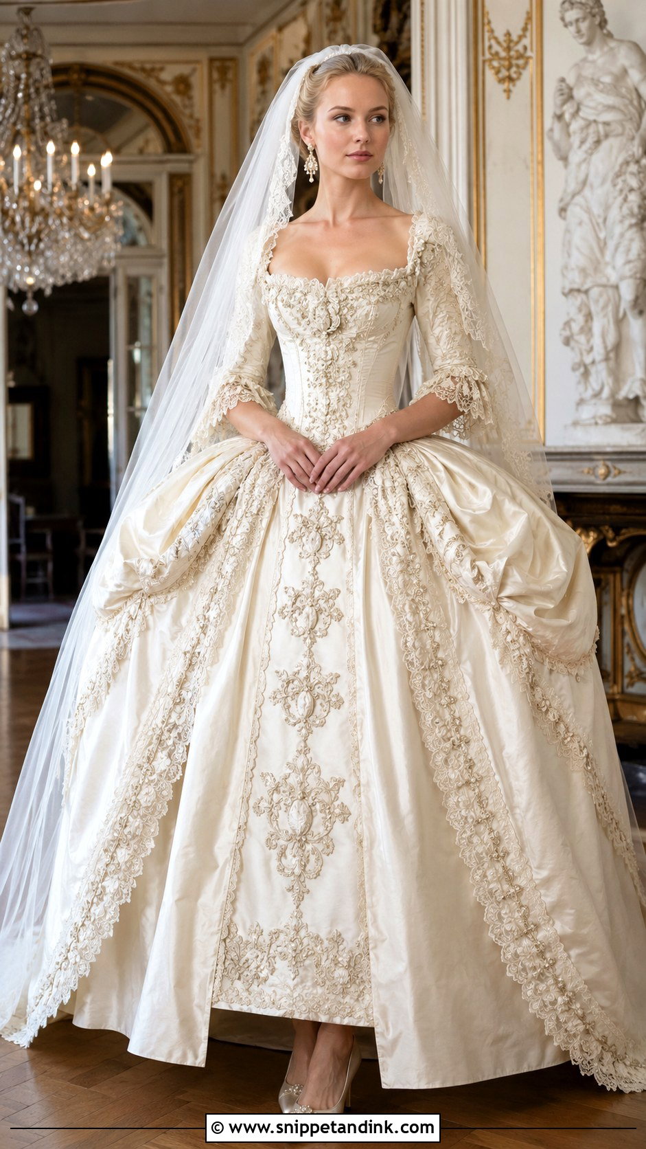 Rococo Pannier Wedding Dress - Snippet and Ink - 25 Rococo Wedding Dress Ideas